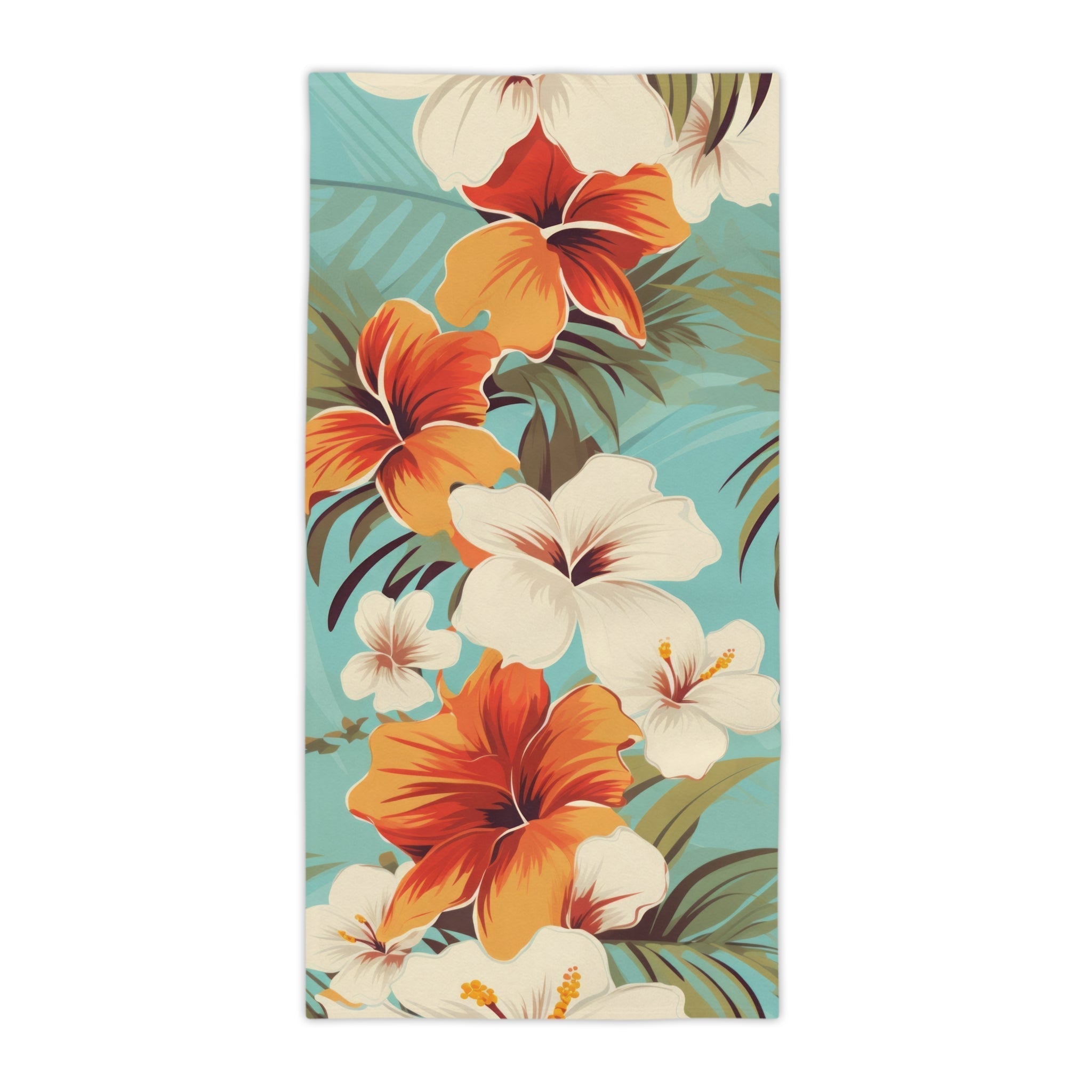 Premium Flowers Beach Towel - Large, Soft & Absorbent Quick-Dry Towel for Pool, Beach, Yoga & Travel - Floral Design