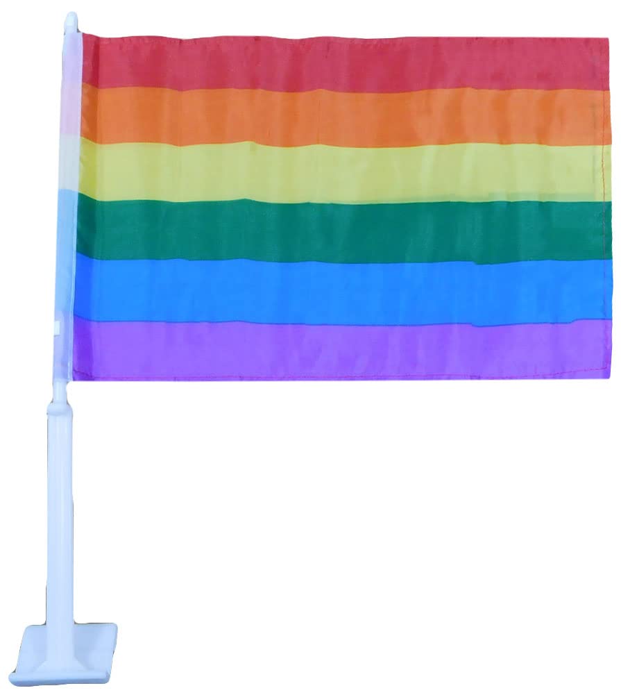 12-Pack Rainbow Striped LGBTQ Pride Double-Sided 12