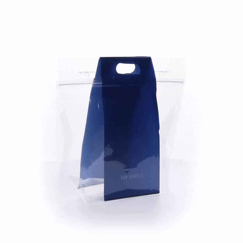 Clear Plastic Gusset Zipper Bags with Handles - 12.5