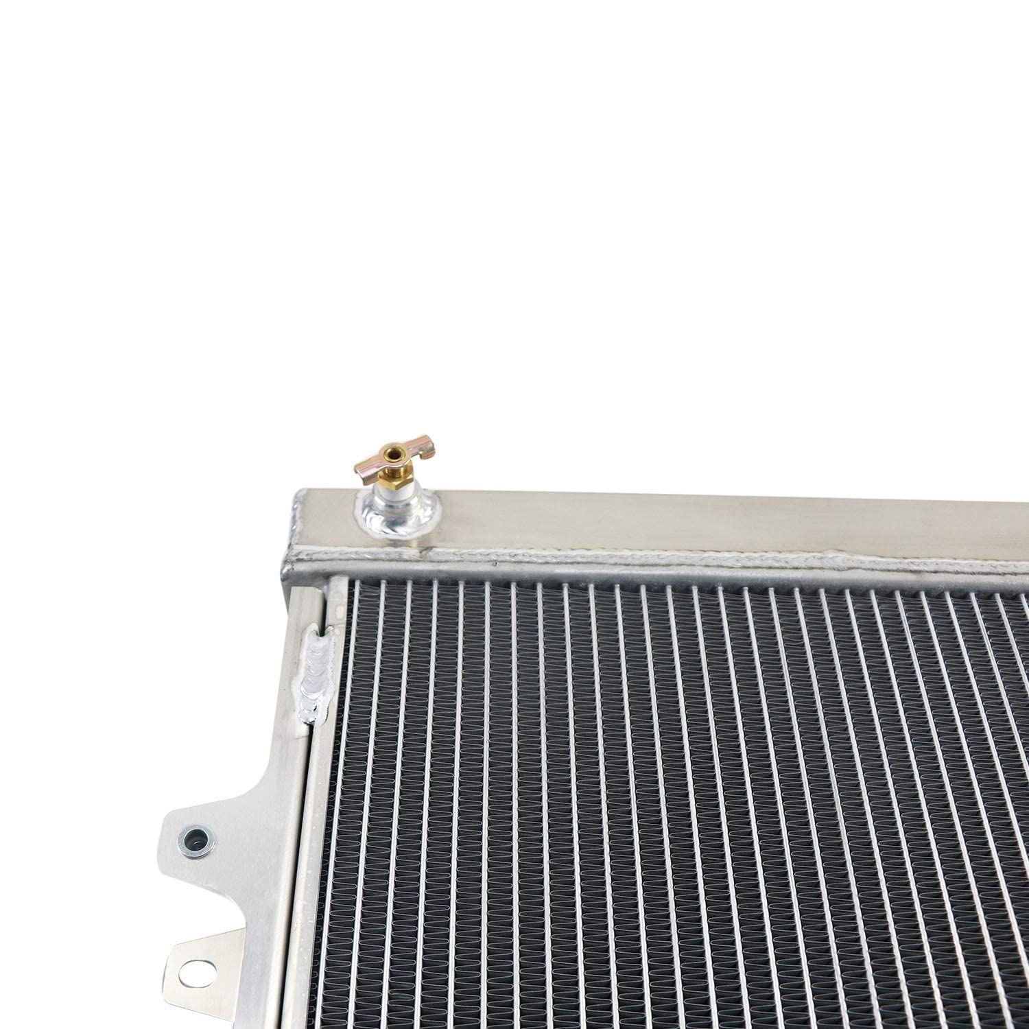 High-Performance Aluminum Radiator for 1984-1995 Toyota 4Runner & Pickup 2.4L L4 Gas/Diesel Engine - 3 Row All-Aluminum Cooling System with Shroud & Fan Relay Kit - Perfect for Off-Roading, Towing & Extreme Weather Conditions