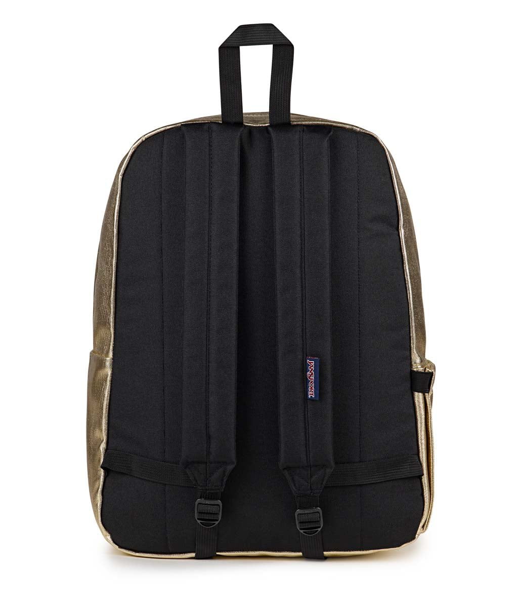 JanSport SuperBreak Plus FX Backpack - Lightweight Laptop Backpack for School & Travel, Surreal Shine Gold - Perfect for College Students, Work Commute & Outdoor Adventures