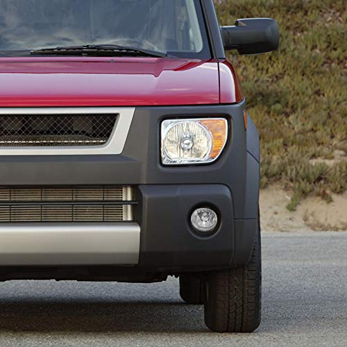 2003-2008 Honda Element Clear Bumper Fog Lights Kit - Pair with Switch for Enhanced Visibility | Perfect for Night Driving, Off-Road Adventures & Bad Weather Conditions | Durable Fog Lights for Improved Safety on Dark Roads and Trail Exploration