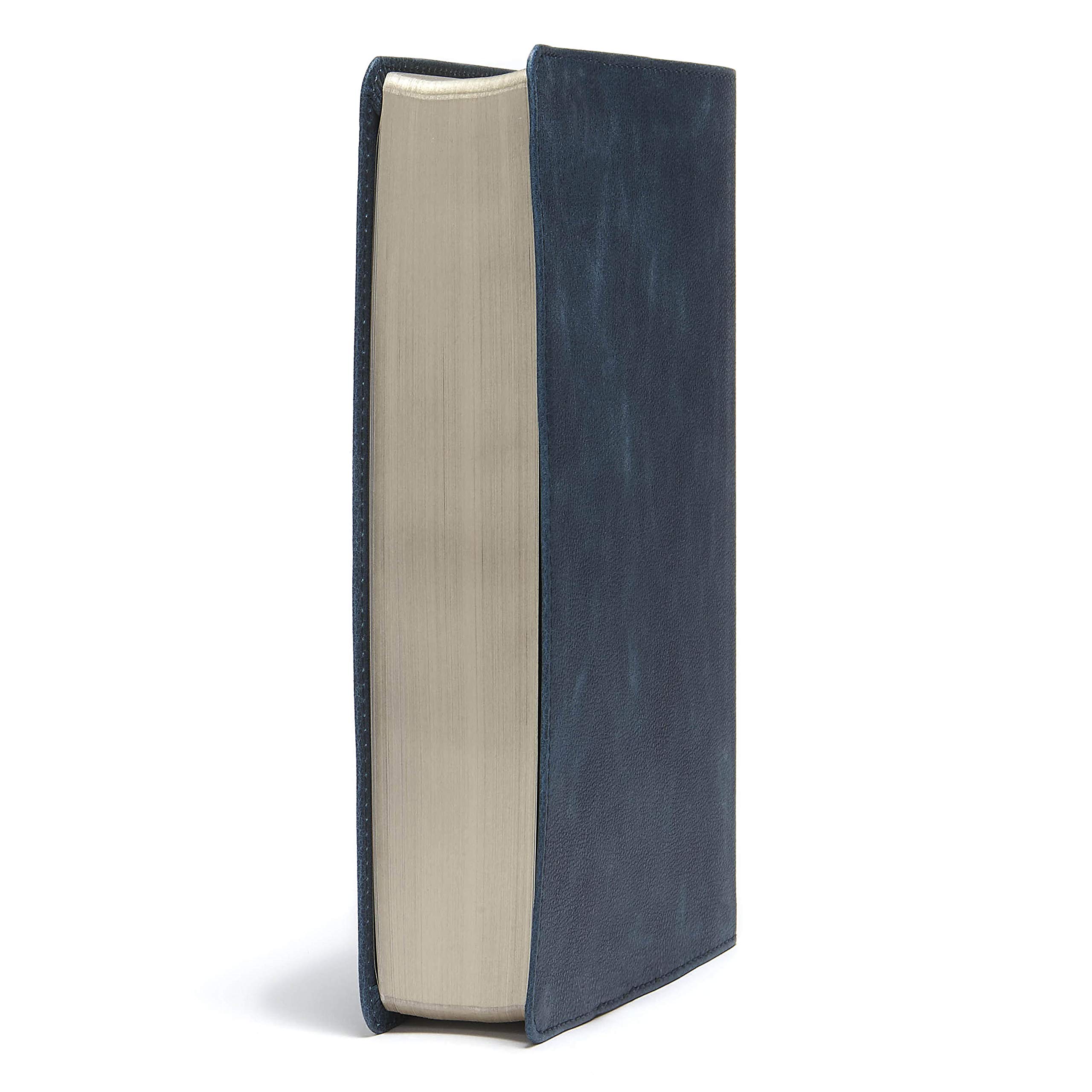 CSB Devotional Bible - Navy Genuine Leather, Devotionals & Journaling for Daily Bible Study