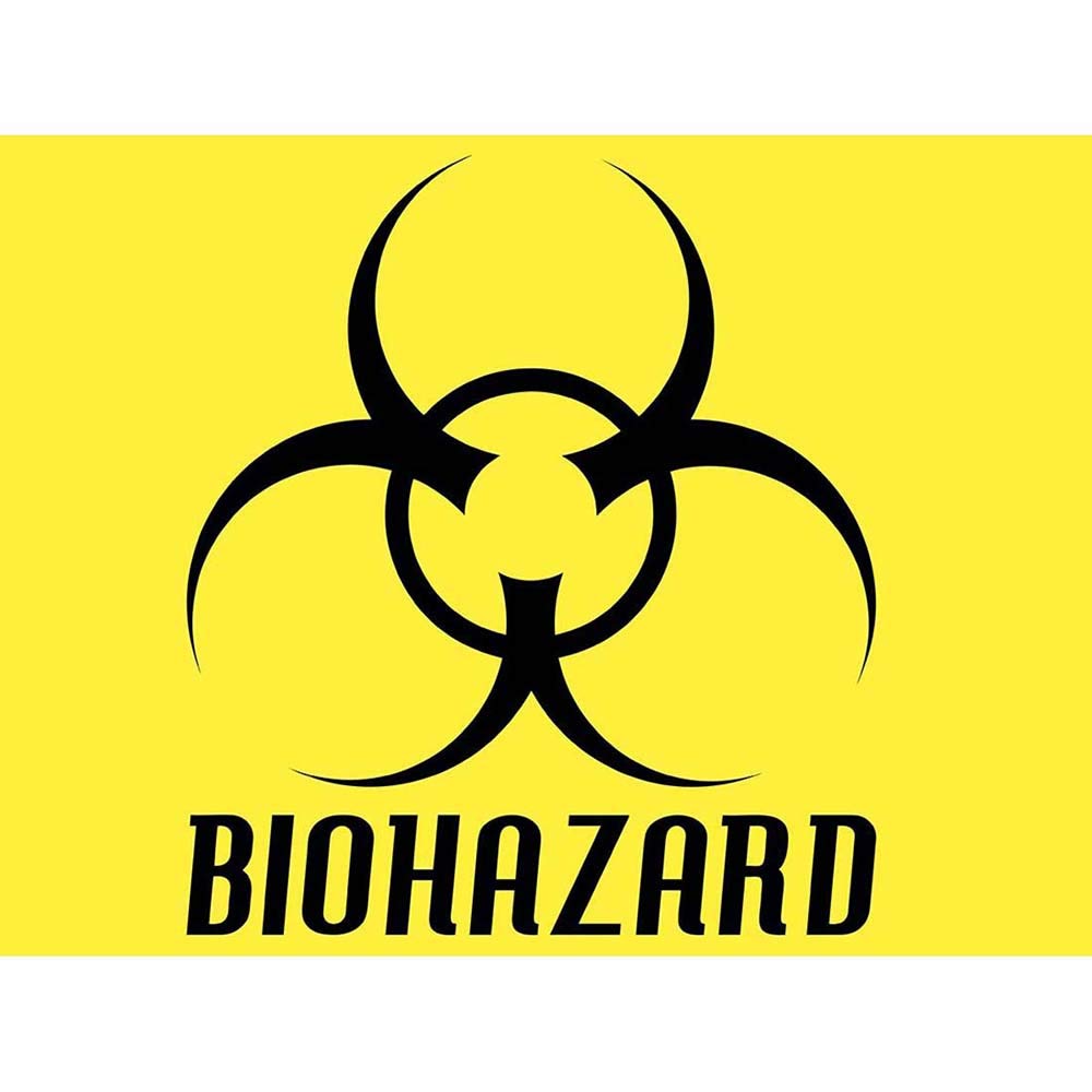 Biohazard Symbol Warning Sign Unframed Wall Art Poster - Premium Home Decor for Teen Bedroom, Gaming Room & Industrial Style Spaces