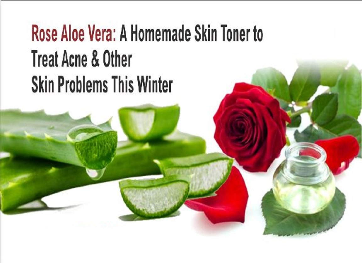 100% Pure & Natural Aloe Vera Gel for Skin & Hair Care - 500g Rose Scented - Hydrating, Soothing & Healing Gel for Sunburn, Acne, Dry Skin & Hair Growth