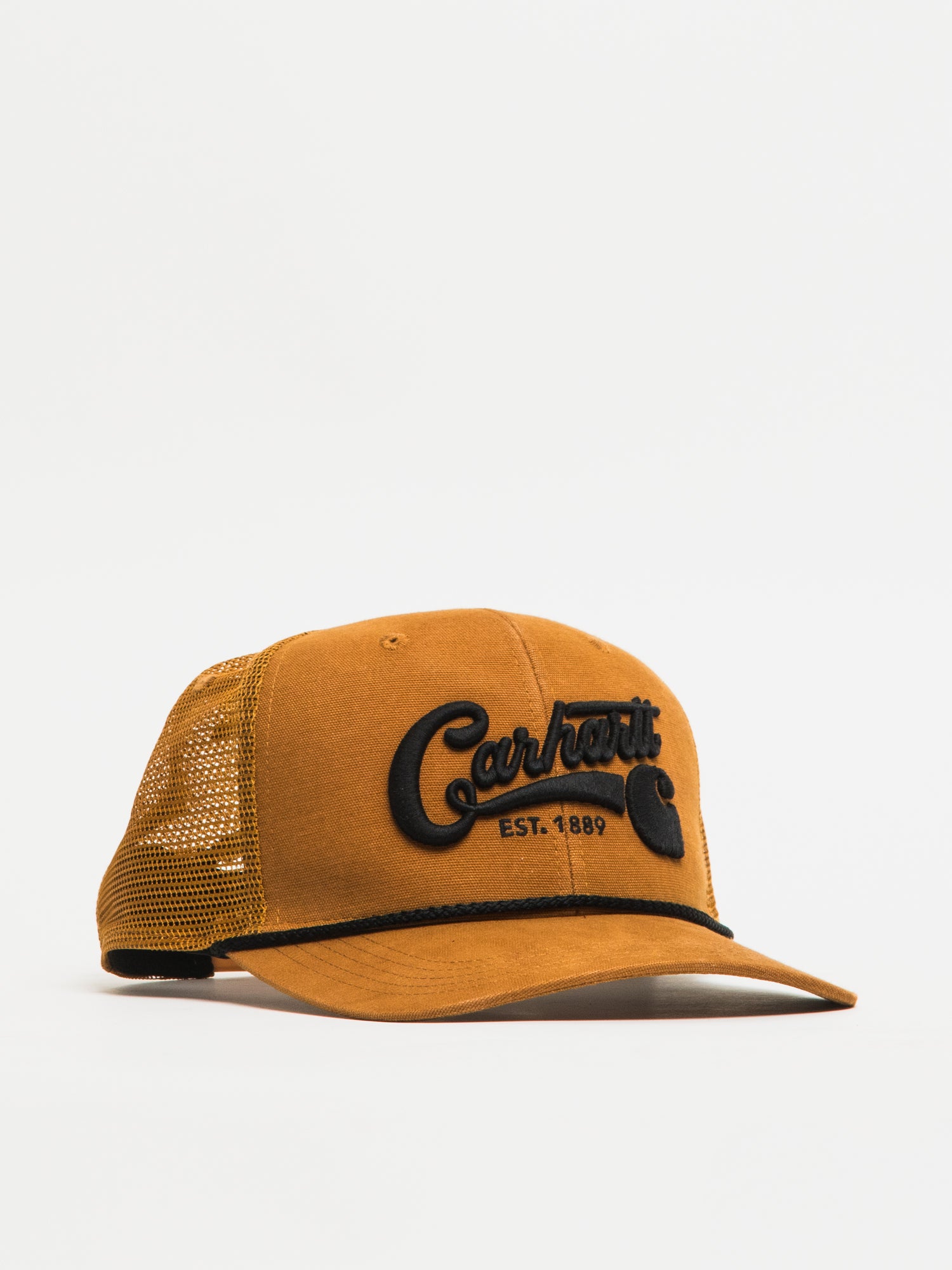 Carhartt Canvas Mesh Back Script Cap - Durable & Stylish Baseball Hat for Men & Women - Perfect for Outdoor Work, Hiking & Casual Wear