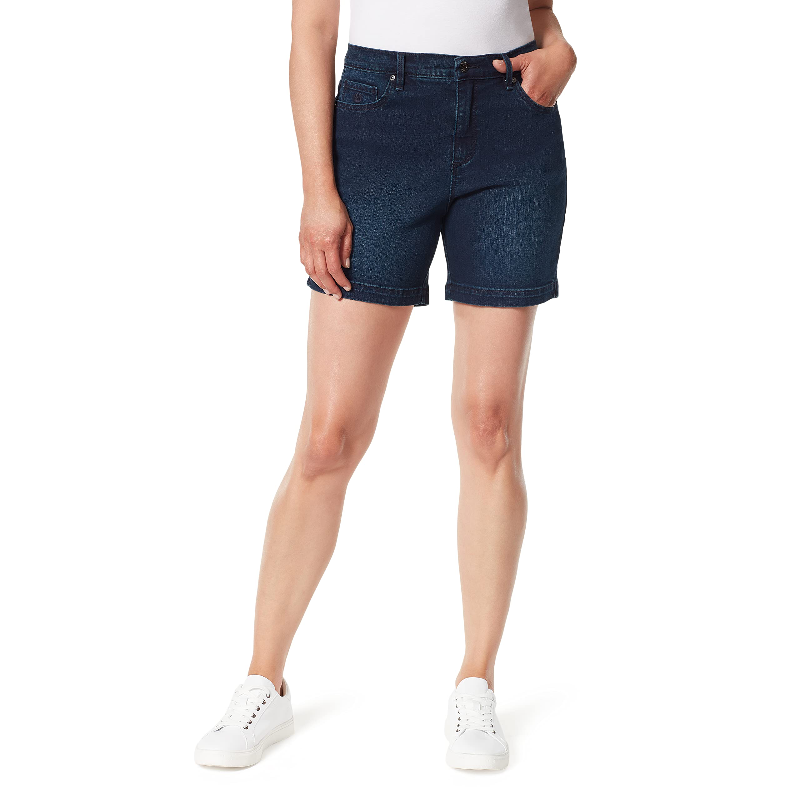 Gloria Vanderbilt Women's Amanda Classic Denim Shorts | Comfortable Stretch Fit for Casual Wear & Summer Outfits