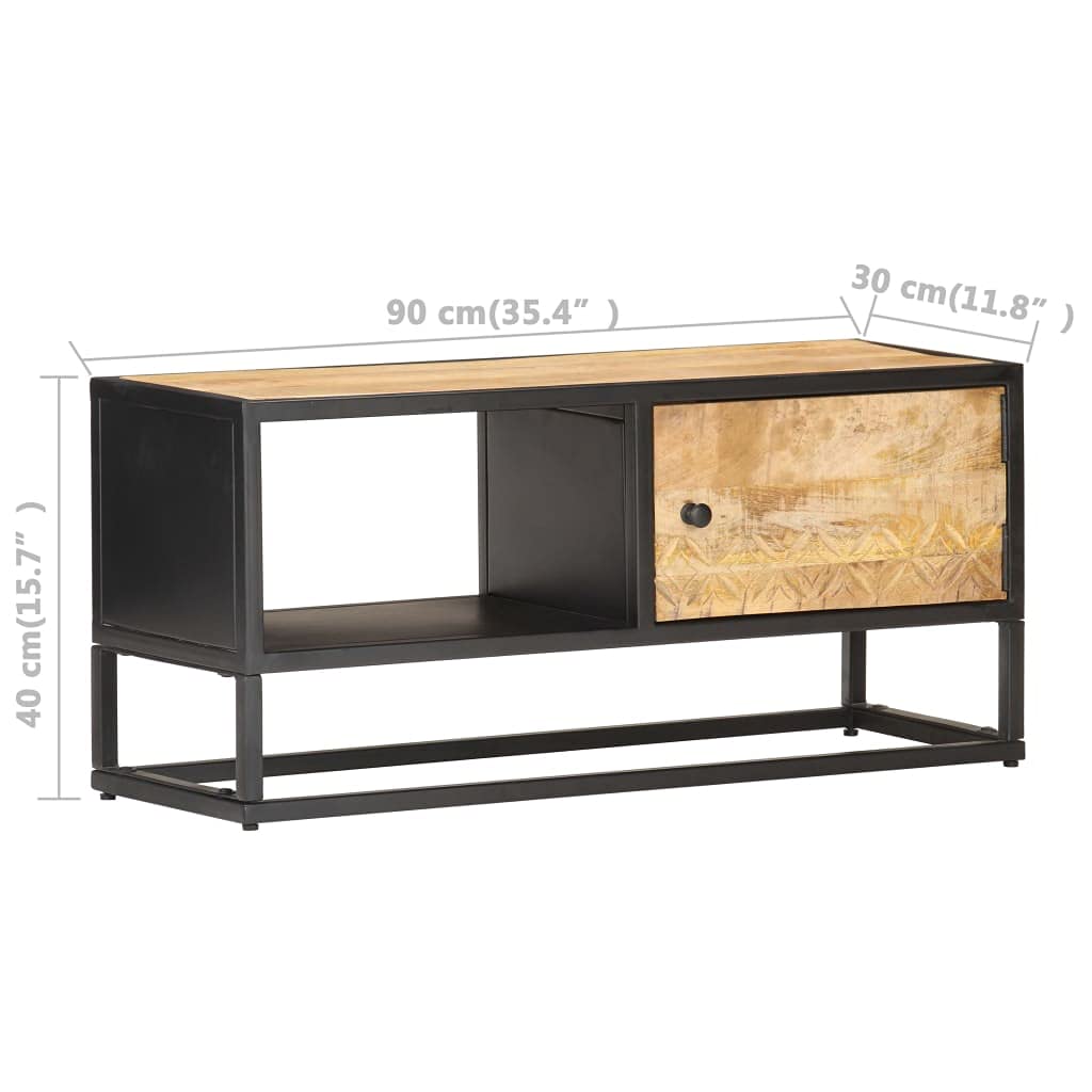 Mid Century Modern TV Stand with Storage - 35.4