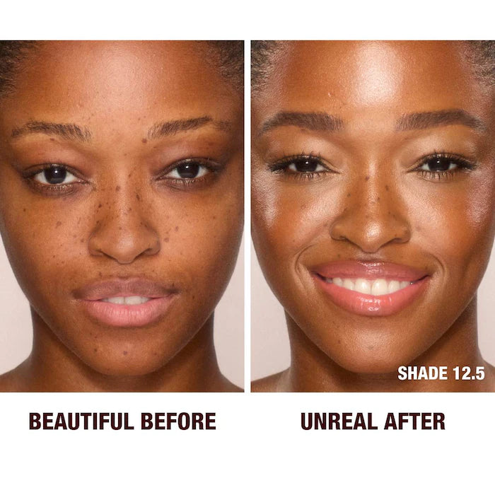 Charlotte Tilbury Unreal Skin Sheer Glow Tint Hydrating Foundation Stick - Lightweight, Buildable Coverage for Natural Glow | Perfect for Daily Wear & Special Occasions