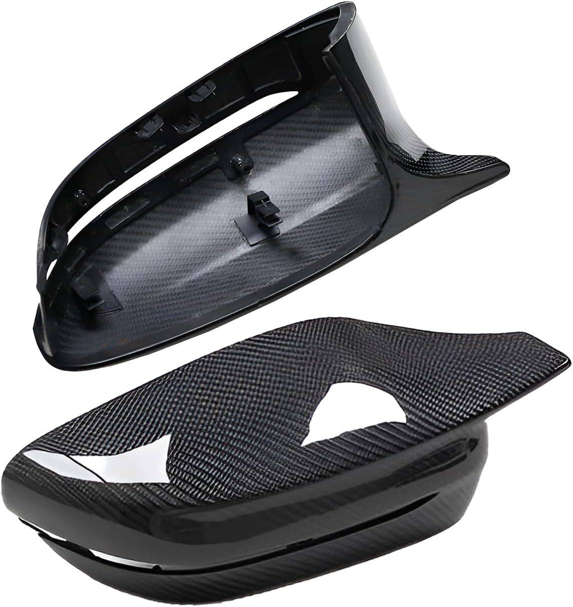 M Style Mirror Cover Caps for 2015-2024 BMW 3/5/7 Series (G20 G28 G30 G38 G11 G12) - Carbon Fiber Look Side Mirror Covers - Upgrade Your BMW's Exterior Styling for Sporty Look & Protection