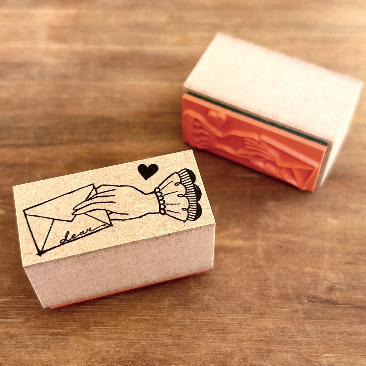 Kinotorico Wooden Rubber Stamp Set - Hand Lettering Stamps for DIY Crafts, Scrapbooking & Card Making