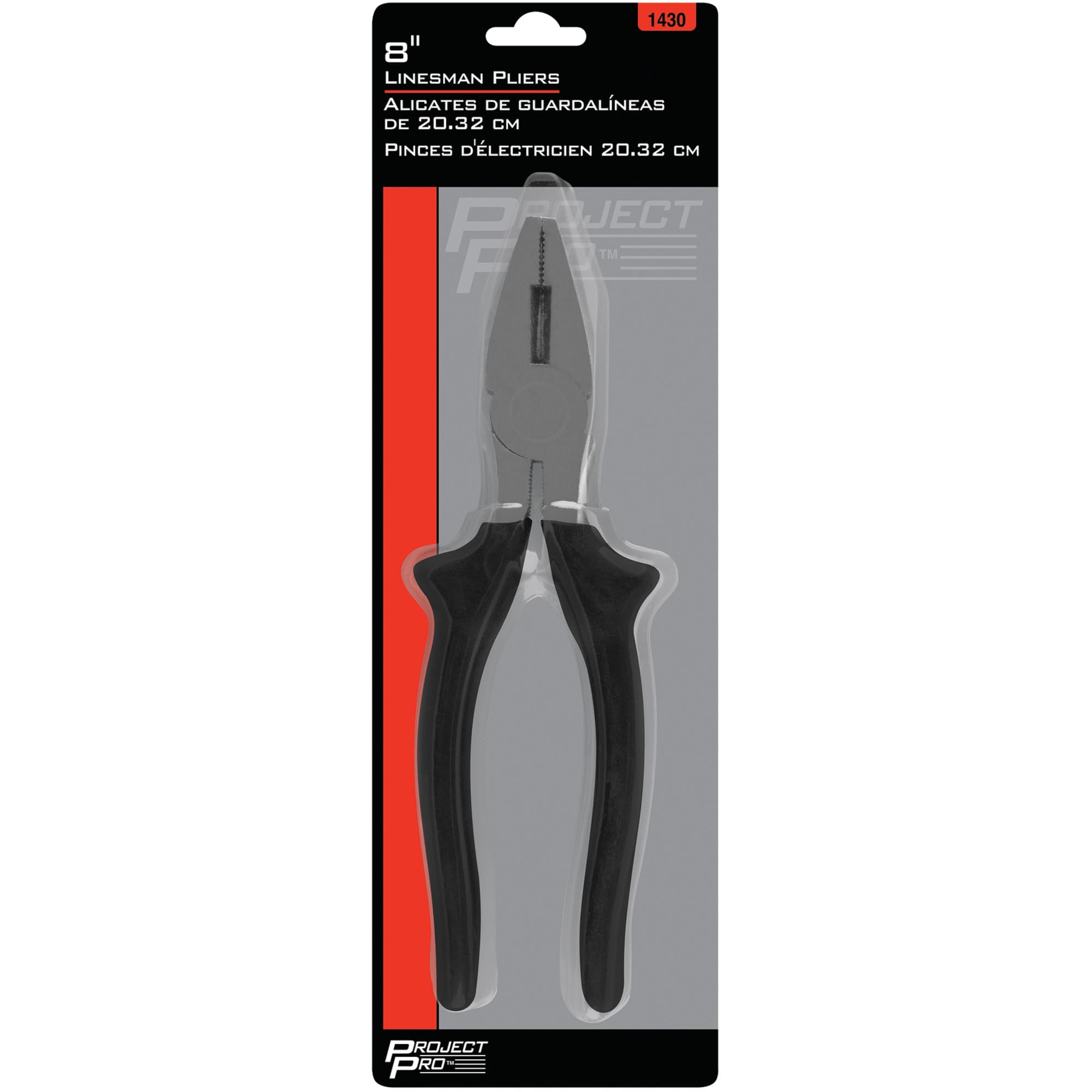 Performance Tool 1430 - Heavy Duty Alloy Steel Pliers with Wire Cutter & Comfort Grip Handle - Professional DIY Hand Tool for Electrical Work, Plumbing, and Home Repairs