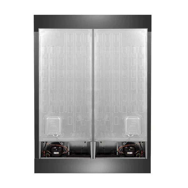 60 Inch Maderno 2-Piece Convertible Built-In Refrigerator Freezer with Decorative Grill Trim - 27.2 cu.ft Capacity - Stainless Steel - FFFFD1722 60S - Perfect for Modern Kitchens and Open-Concept Living Spaces