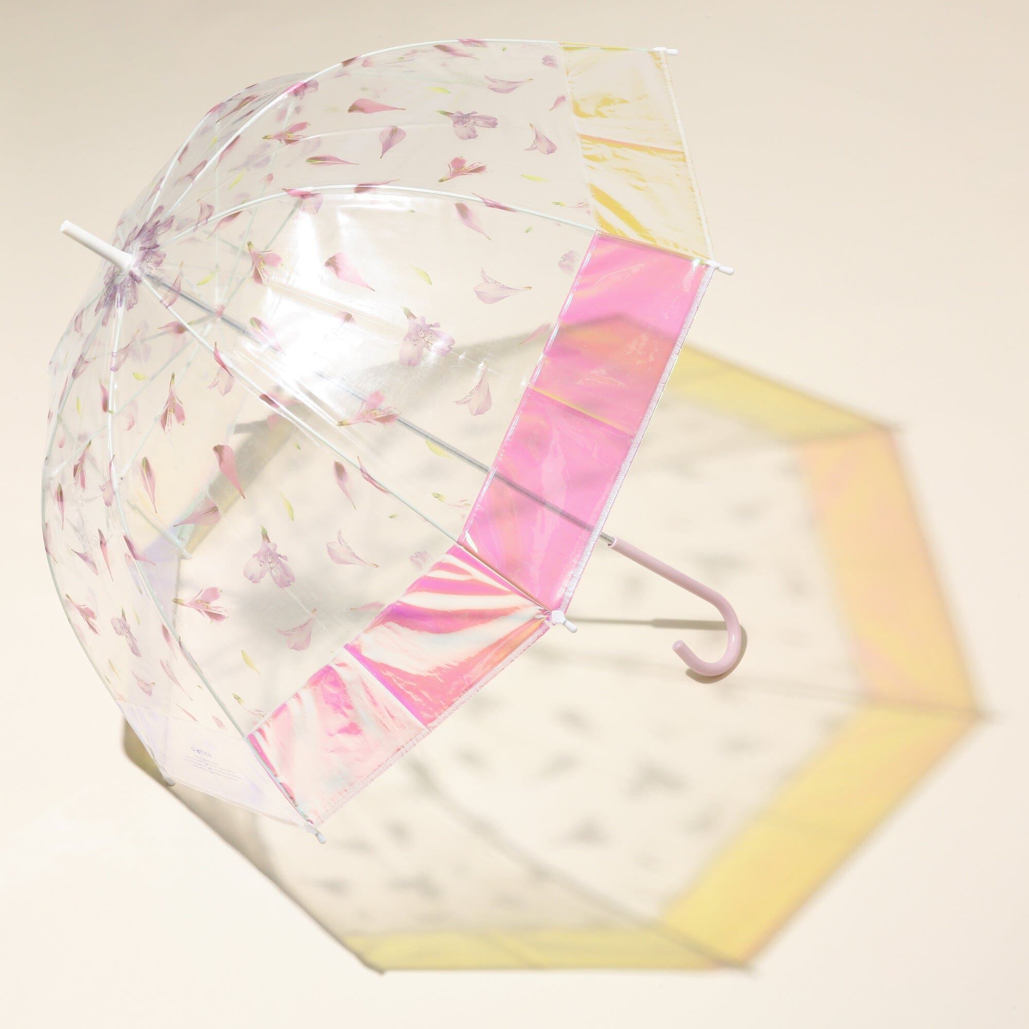 Shiny Pink Flower Umbrella - 60cm Waterproof Rain Umbrella for Women, Girls - Perfect for Spring, Summer, Wedding, Photo Shoot & Outdoor Events