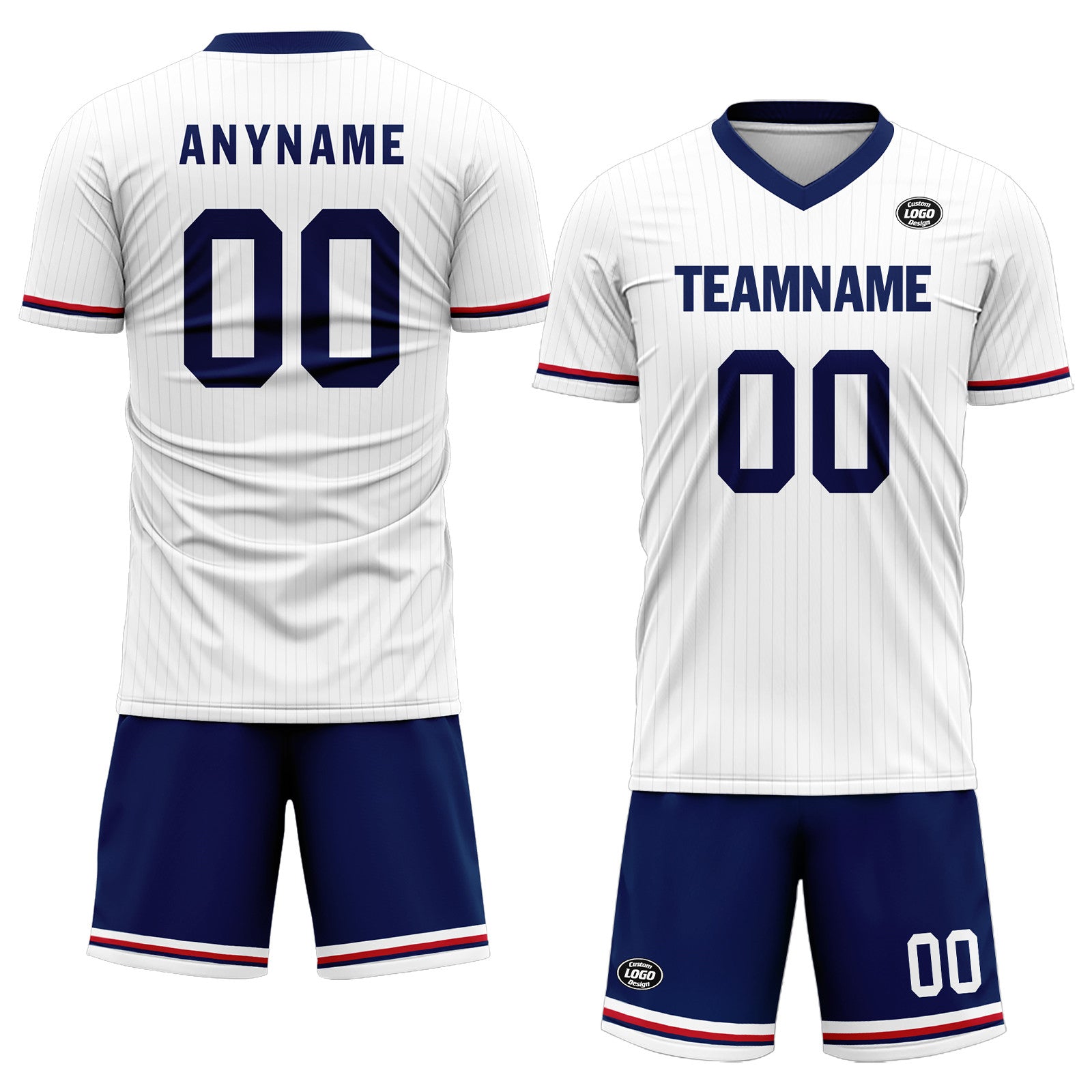 Custom England White & Blue Soccer Jersey Set - Personalized SCJ101 D06144 - Perfect for Matches, Training & Fan Support
