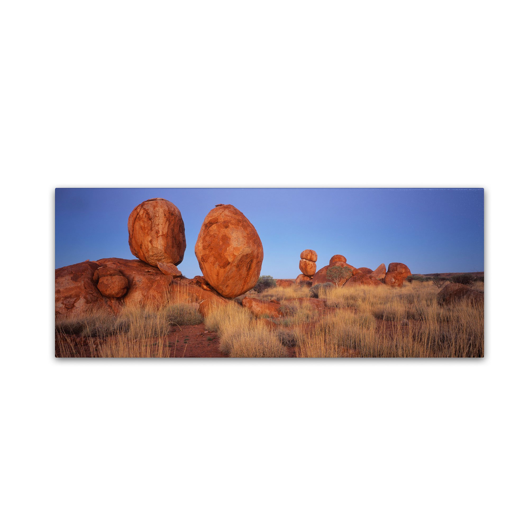 David Evans 'Devils Marbles' Fine Art Print - 10x32 Inch Wall Decor for Living Room, Bedroom & Office | Trademark Licensed Artwork