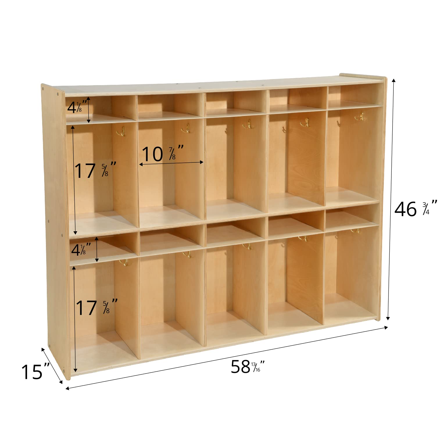 Contender Toddler 10-Section Locker with Translucent Trays - Kids Bedroom Storage Organizer with Cubby Mailbox | Homeschool & Classroom Organization Supplies | Ready-to-Use Fully Assembled | Perfect for Daycare, Preschool & Home Learning Spaces