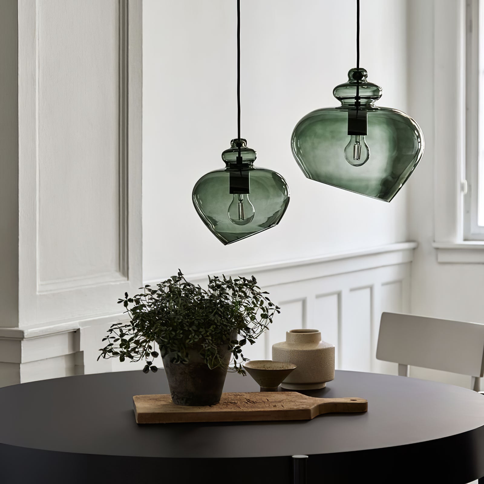 Grace Pendant Lamp - Modern Hanging Light Fixture for Dining Room, Kitchen Island & Bedroom Decor | Elegant Glass Ceiling Light with Adjustable Cord