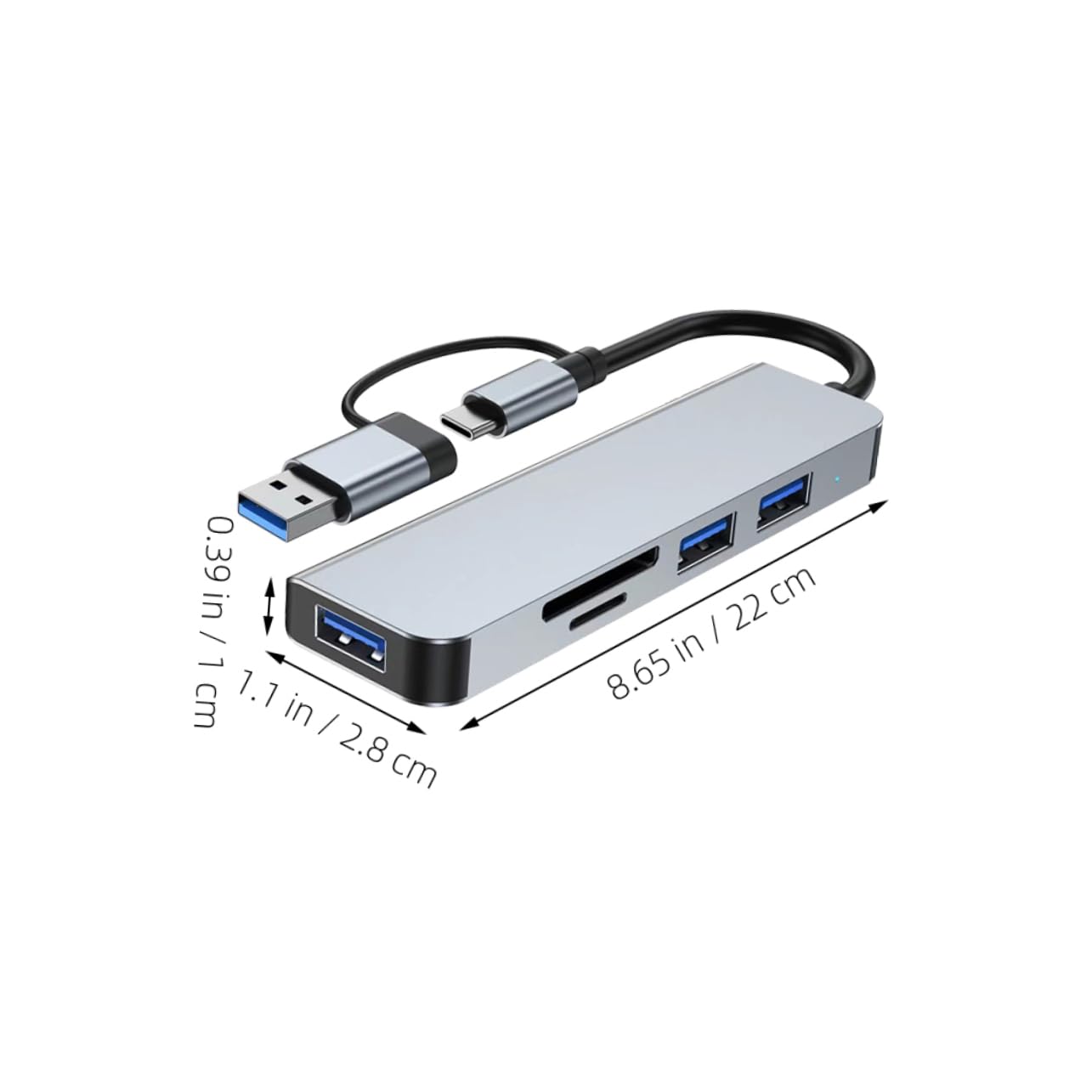 Mikikit 7-in-1 USB C Hub with 4K HDMI, 3 USB Ports, SD/TF Card Reader - Multi-Port Adapter for MacBook Pro/Air, Dell, HP, Lenovo Laptops - Perfect for Home Office, Travel & Conference Presentations