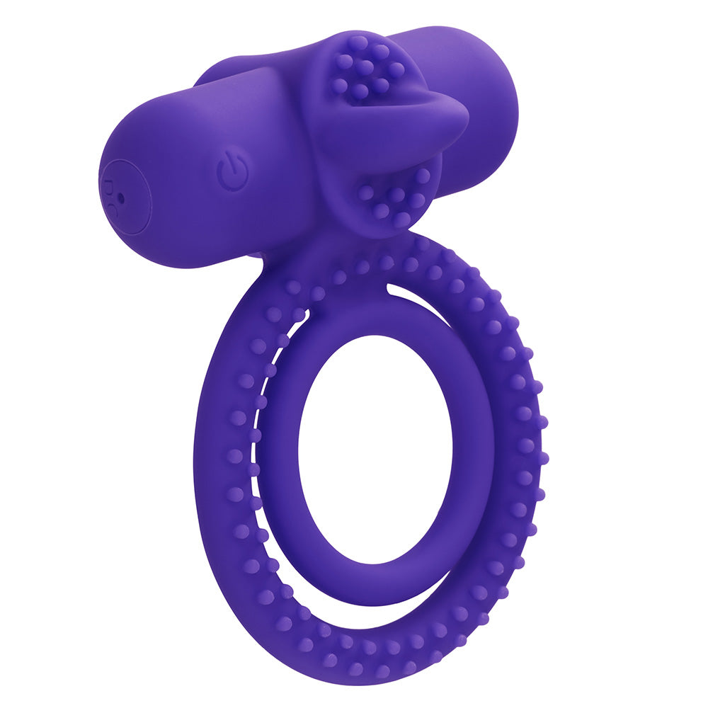 Rechargeable Dual Climaxer Vibrating Silicone Cock Ring for Couples - Enhances Pleasure & Intimacy in Bedroom Play