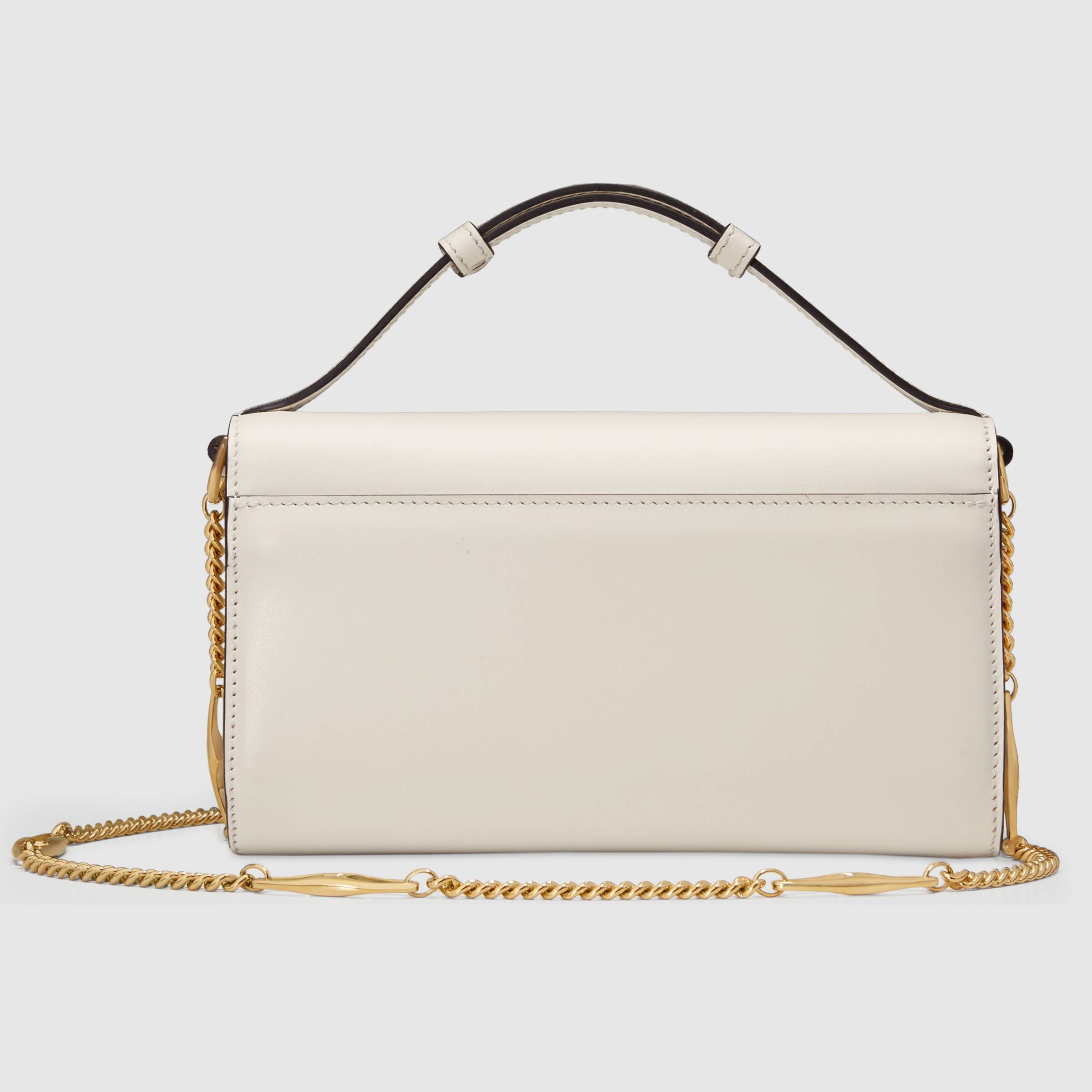 Gucci Zumi White Smooth Leather Mini Bag for Women - Luxury Designer Handbag for Parties, Dates & Everyday Use