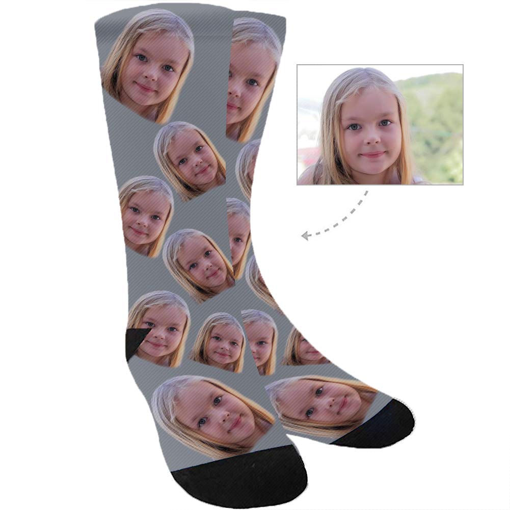 Custom Photo Socks with Your Face or Dog - Personalized Picture Socks for Men & Women | Great for Gifts, Couples, and Pet Lovers