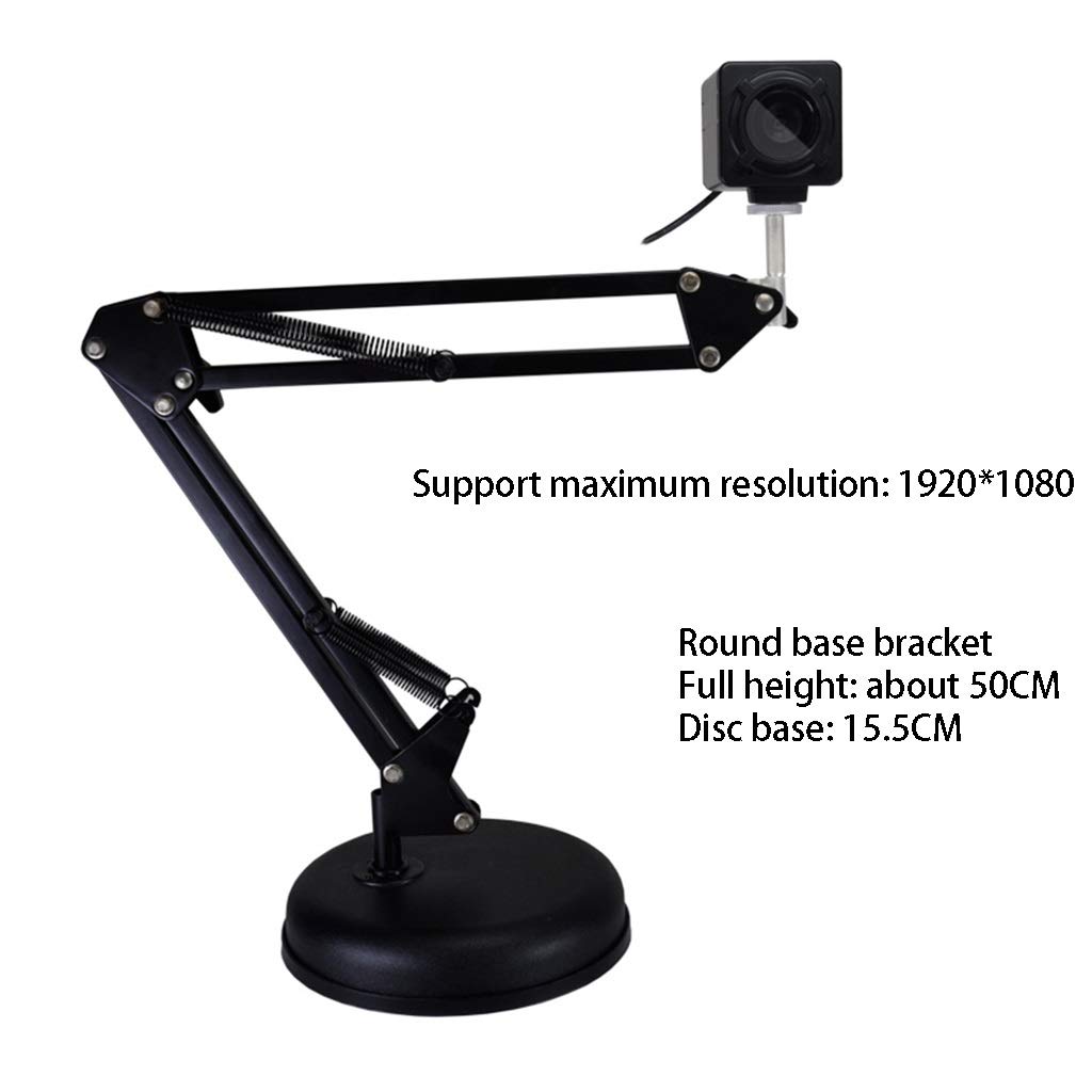Full HD 1080P Webcam with Built-in Microphone - USB Plug & Play Computer Camera for Streaming, Video Conferencing, Online Classes - Compatible with Laptop & Desktop (Round Base Bracket-A) - Perfect for Zoom Meetings, YouTube Live Streaming & Remote Work