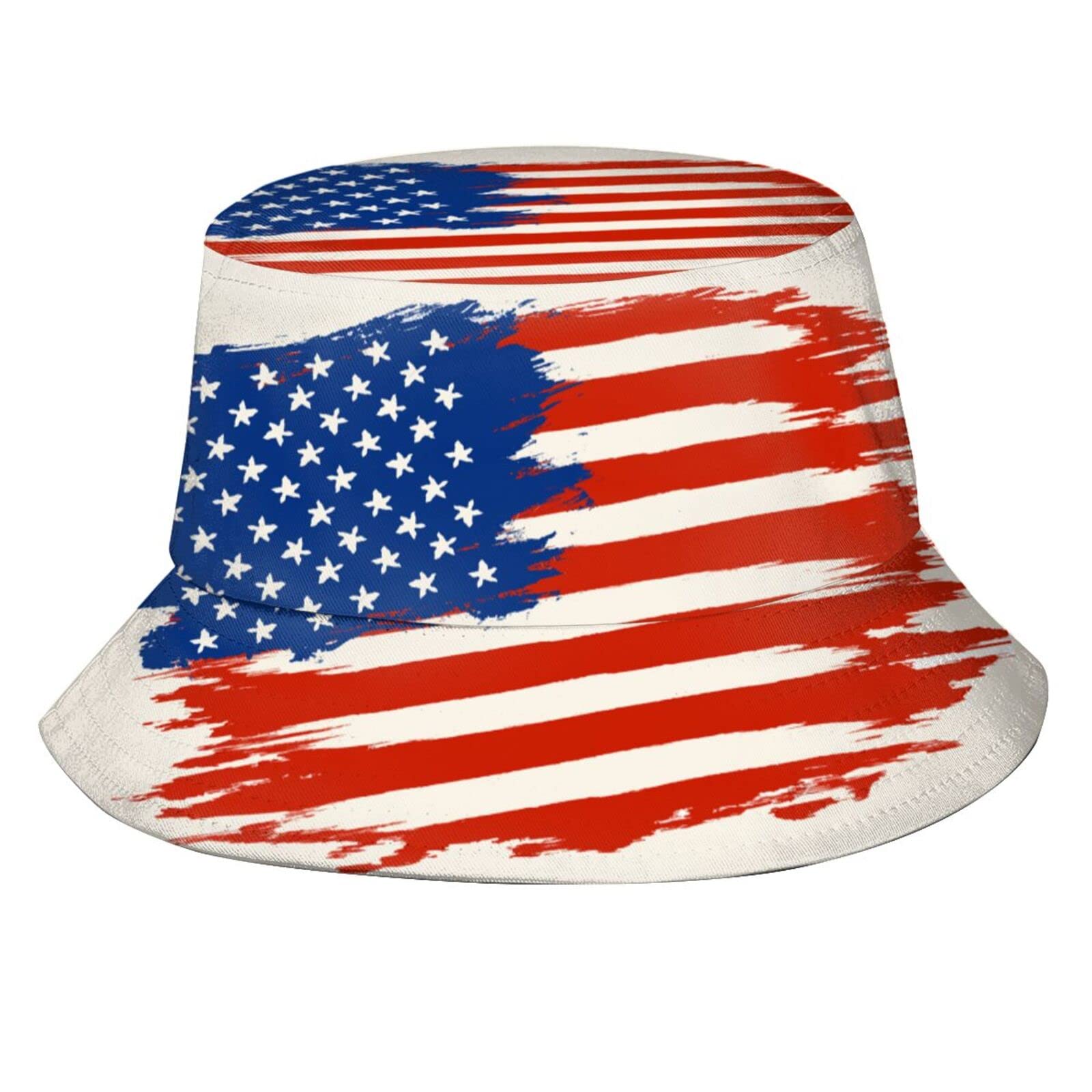 American Flag Bucket Hat - Patriotic Wide Brim Sun Hat for Men & Women | UV Protection Summer Beach Hat for Outdoor Activities, Travel, Festivals and 4th of July Celebrations