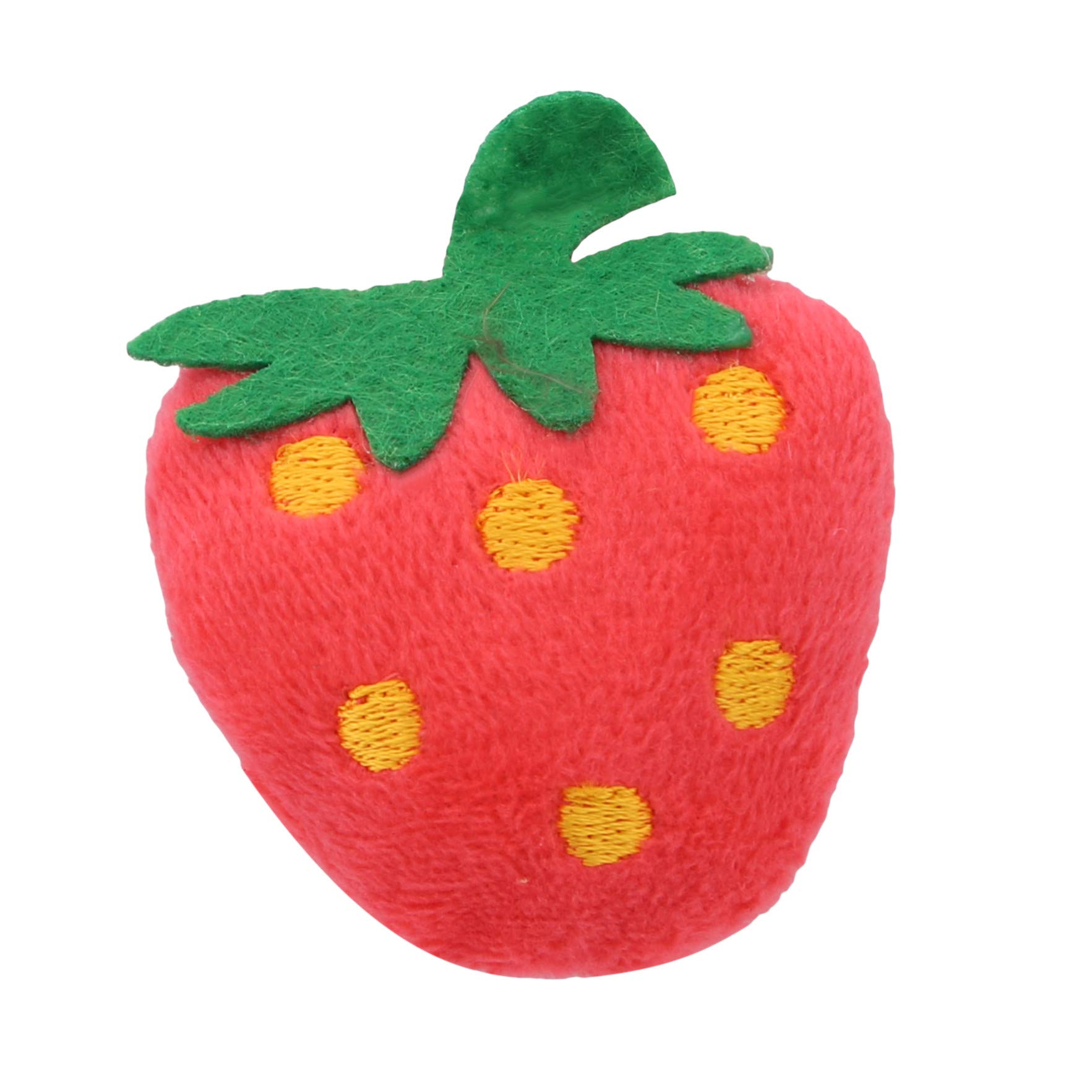 Premium Catnip-Infused Strawberry Plush Toy for Kittens - Interactive Chew, Scratch & Teeth Cleaning Pillow - Fun Playtime & Stress Relief for Indoor Cats