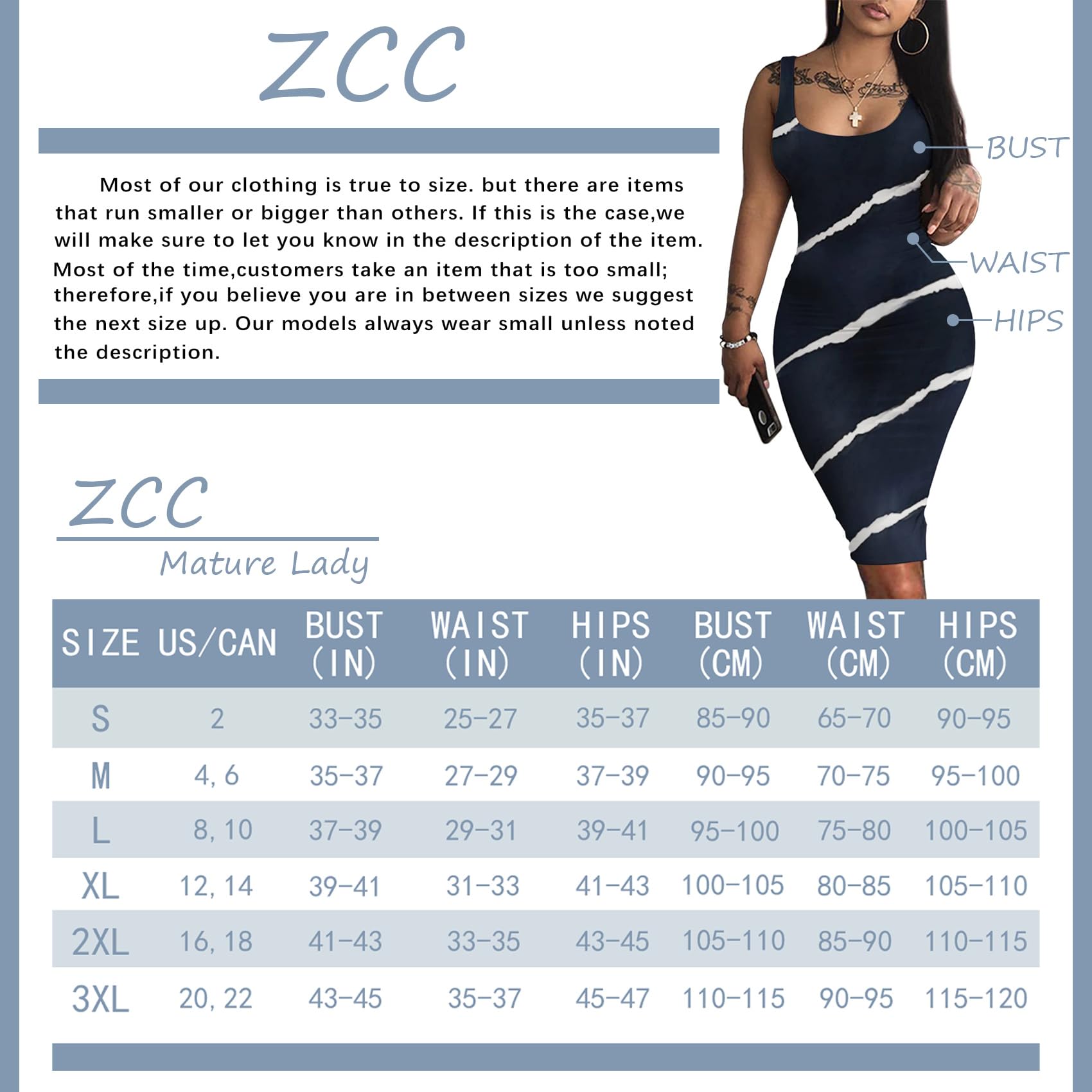 ZCC Women's Sexy Bodycon Dress Sleeveless Mock Neck Midi Tank Dress for Curvy Figures - Perfect for Club Parties, Night Out, Summer Vacations & Date Nights