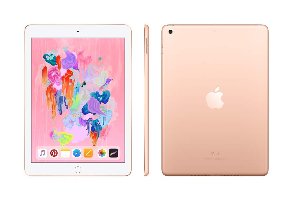 Refurbished Apple iPad 9.7 (6th Gen) 128GB Wi-Fi Gold - Certified Pre-Owned Tablet for Work, School & Entertainment