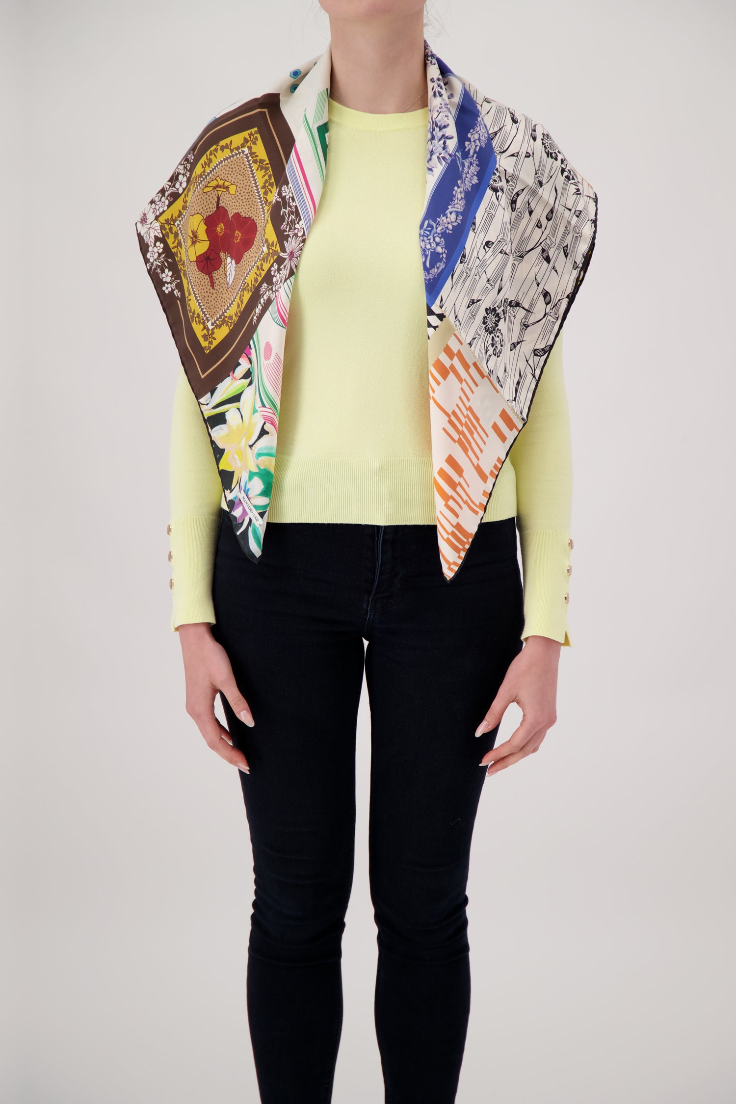 Mantero Multicolor Patchy Matchy 1 - Stylish Women's Fashion Scarf for Everyday Wear & Special Occasions