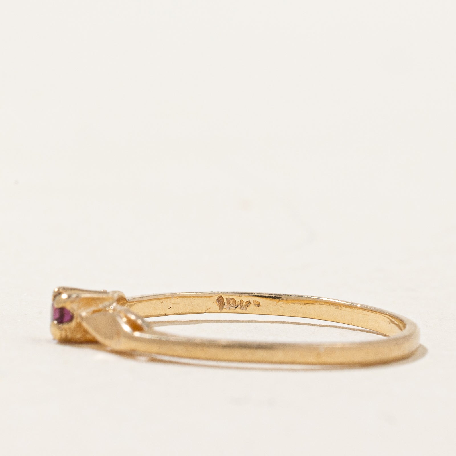 Elegant Purple Glass Petite Ring - Size 4 | Dainty Stackable Jewelry for Women | Perfect for Everyday Wear, Date Nights & Gifts