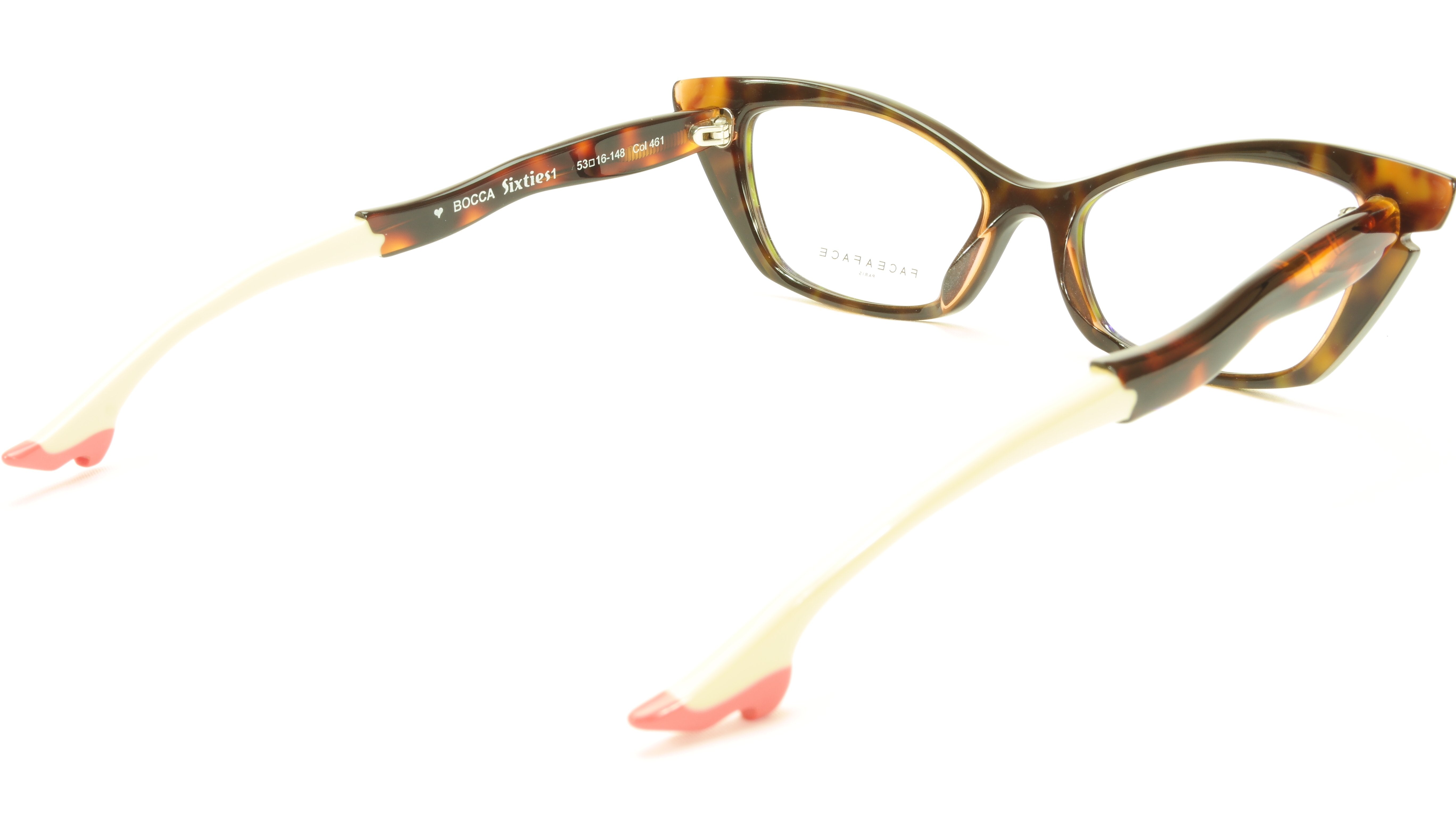 Face A Face Bocca Sixties 1 Col 461 Dark Tortoise Pink Eyeglasses - Italian Designer Glasses for Women & Men - Perfect for Reading, Fashion & Everyday Wear