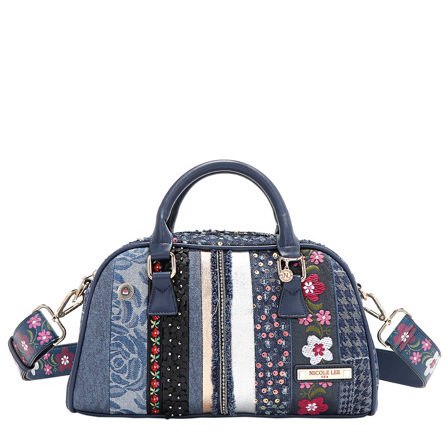 Patch Flower Mini Bowling Bag - Stylish & Trendy Crossbody Purse for Women | Perfect for Casual Outings, Shopping & Travel
