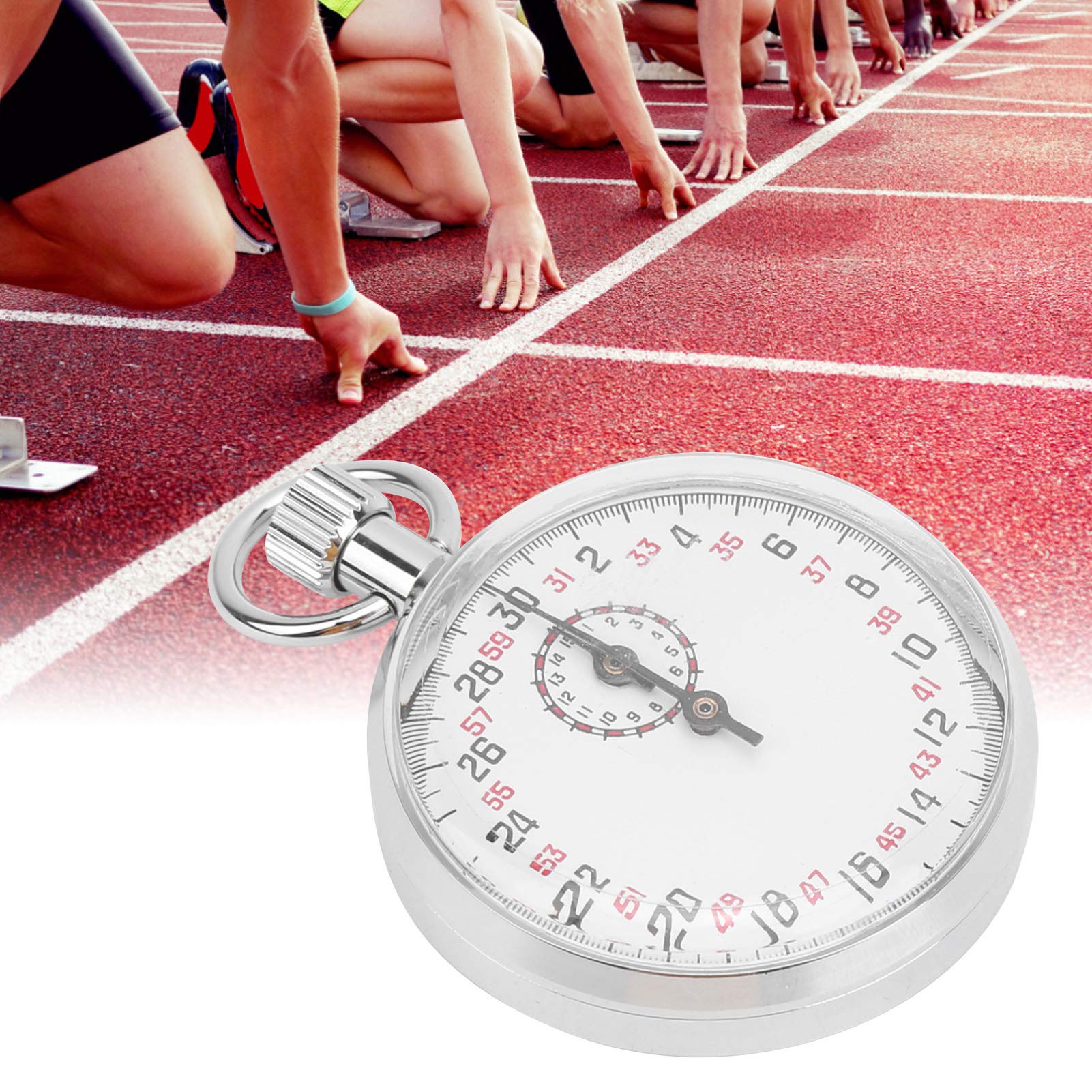 Handheld Mechanical Stopwatch with Storage Box - Sports Chronograph Timer for Track & Field, Swimming, Competitions & Training | Durable Stopwatch for Coaches, Athletes & Timekeeping