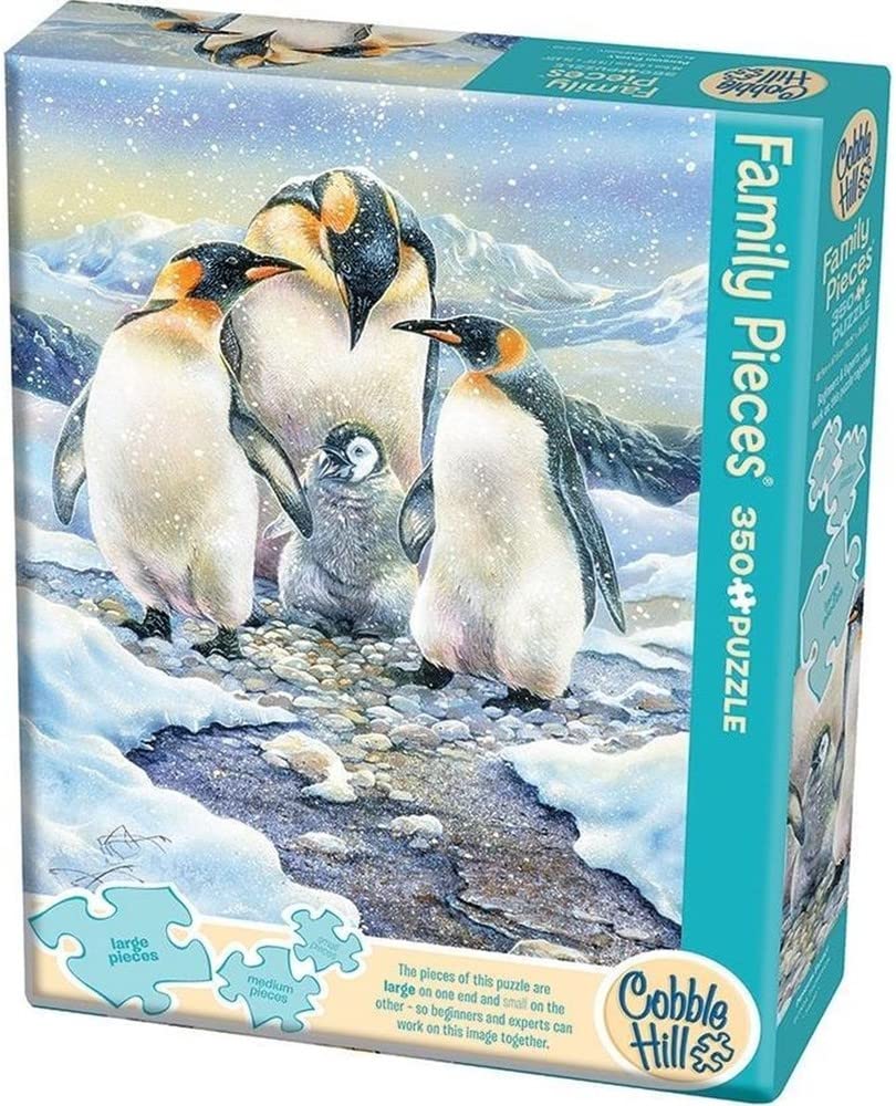 Cobble Hill 350 Piece Family Puzzle - Penguin - Mixed Size Puzzle Pieces for All Ages | Perfect for Family Game Night, Classroom Activities & Relaxation