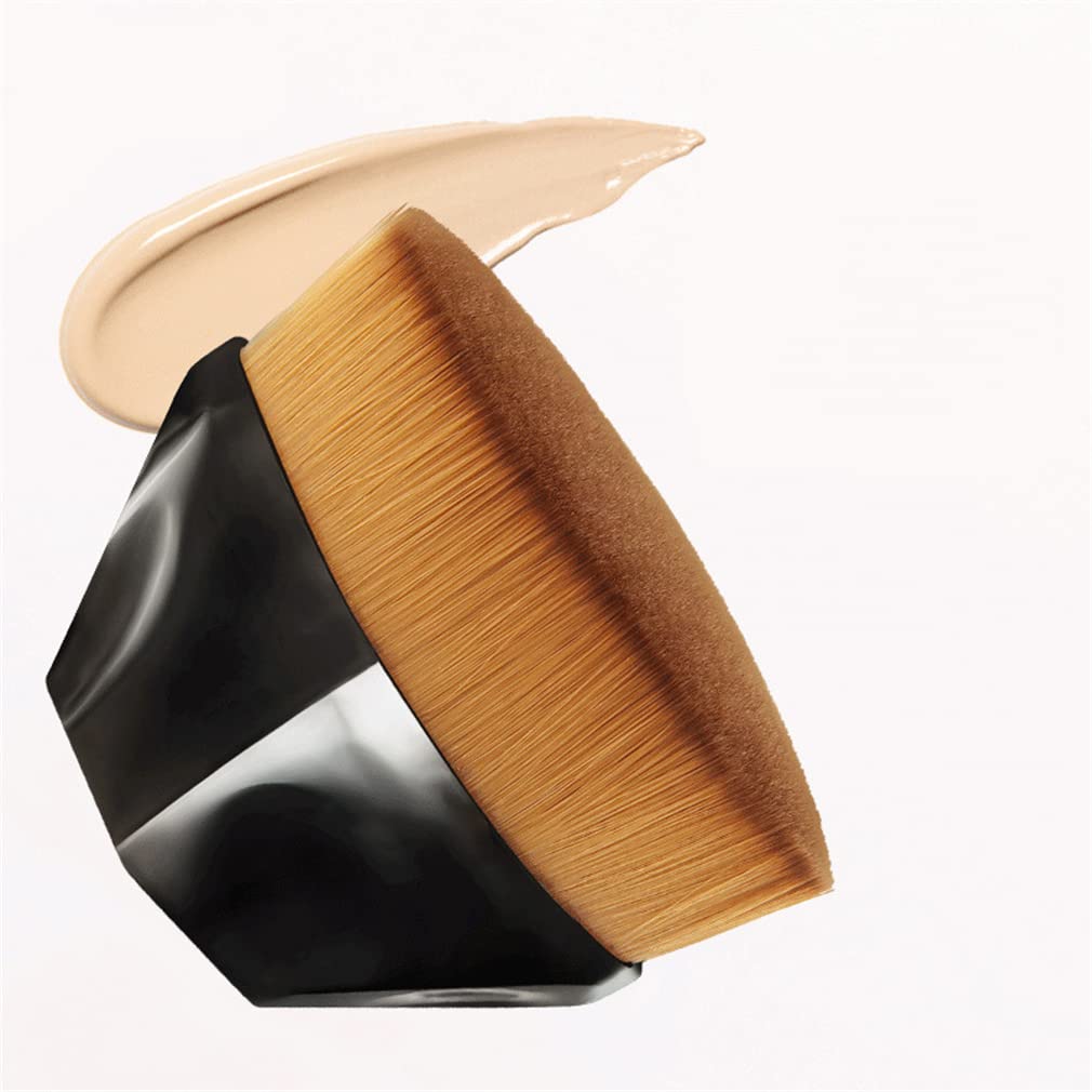 4-Pack Flat Top Kabuki Brush Set - Foundation & Powder Makeup - Travel-Friendly with Case for Flawless Blending