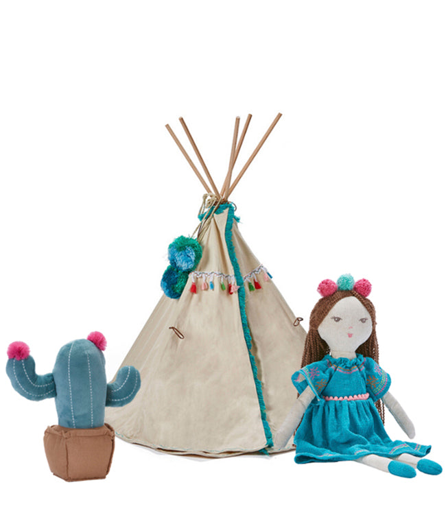 Premium Teepee Tent for Kids - Jade Green Play Tent with Carry Bag | Indoor & Outdoor Playhouse for Children's Bedroom, Nursery, or Backyard Fun