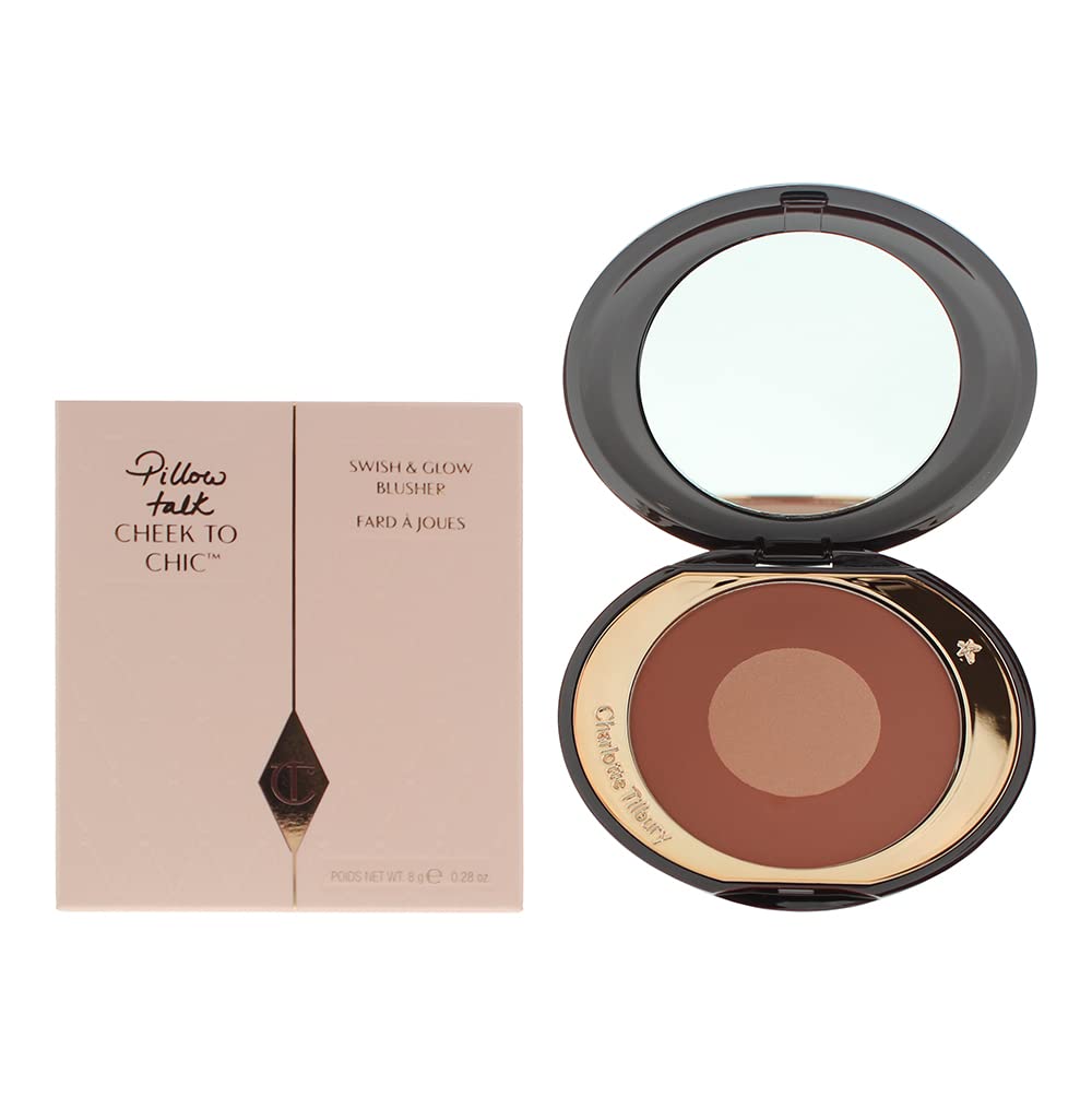 Charlotte Tilbury Cheek to Chic Blush - Pillow Talk Intense | Long-Lasting, Buildable Color for a Flawless Glow | Perfect for Day to Night Makeup Looks