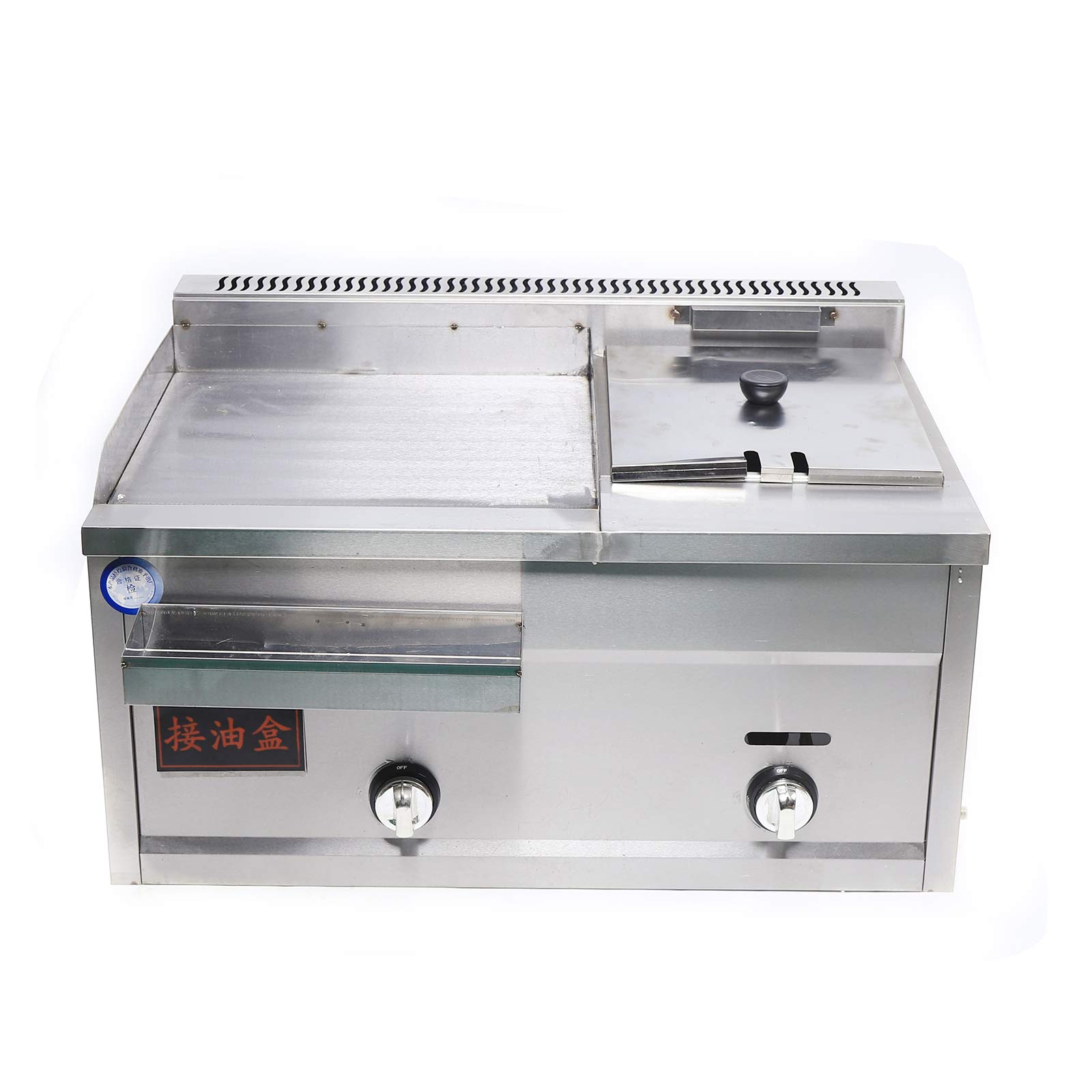 LOYALHEARTDY Commercial Stainless Steel Multi-Function Gas Griddle - 36 Inch Restaurant Griddle for Pancakes, Burgers, Eggs & More - Perfect for Diners, Food Trucks & Outdoor Cooking