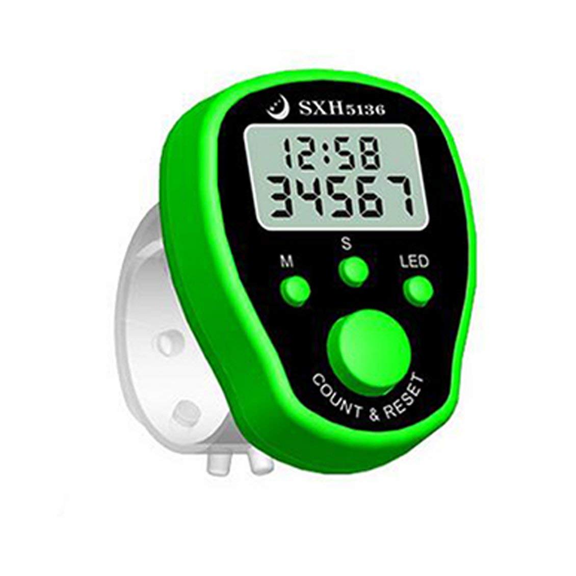 Digital Sports Stopwatch with LCD Display - Handheld Timer, Alarm & Counter for Track, Swimming, Coaching - Green
