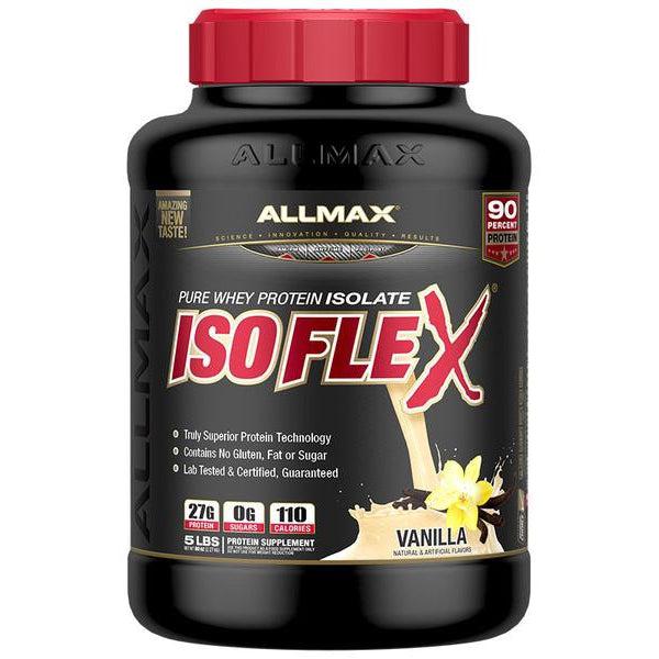 ALLMAX Isoflex Whey Protein Isolate Powder - Premium 100% Pure Whey Isolate for Muscle Recovery & Growth - Ideal for Post-Workout, Gym, Fitness & Bodybuilding - Unflavored & Low Carb Protein Supplement