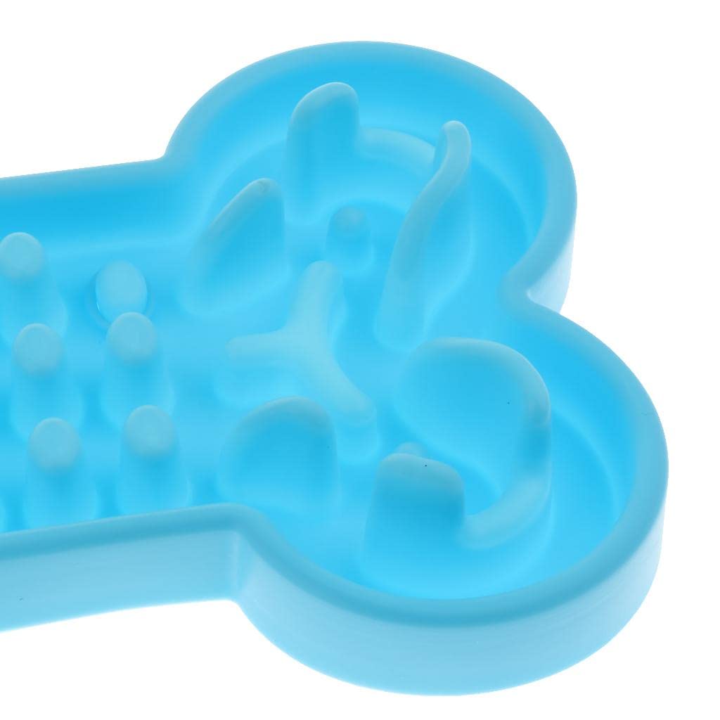 SECRET DESIRE Slow Feed Interactive Pet Bowl for Dogs & Cats - Anti-Bloating & Choking Feeder - Blue Pet Food Dish - Perfect for Fast Eaters & Mealtime Enrichment