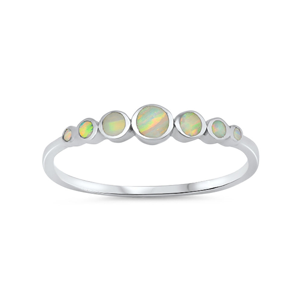 White Created Opal