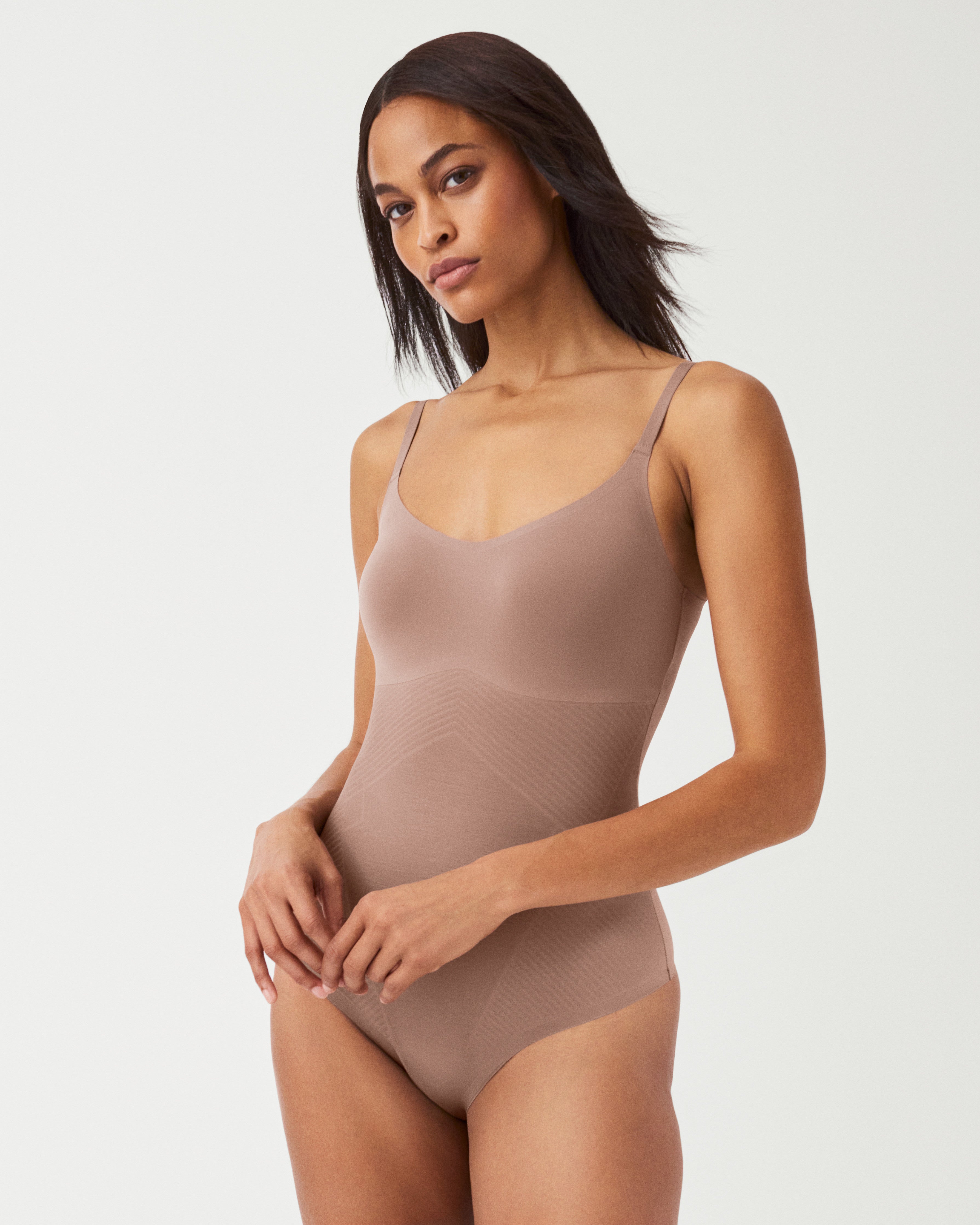 SPANX Shapewear Invisible Cami Thong Bodysuit for Women - Seamless Slimming Underwear for Everyday Wear & Layering
