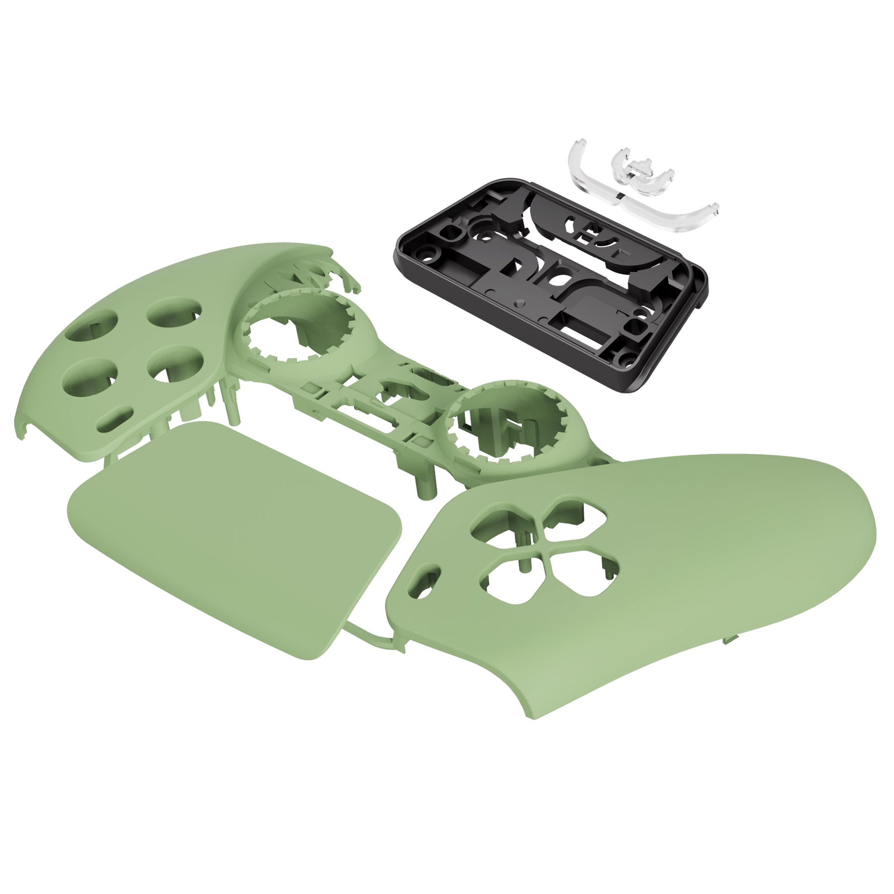 eXtremeRate PS5 Controller Front Housing Shell Replacement - Compatible with BDM 010/020/030/040/050 - Matcha Green - DIY Customization for Enhanced Gaming Experience
