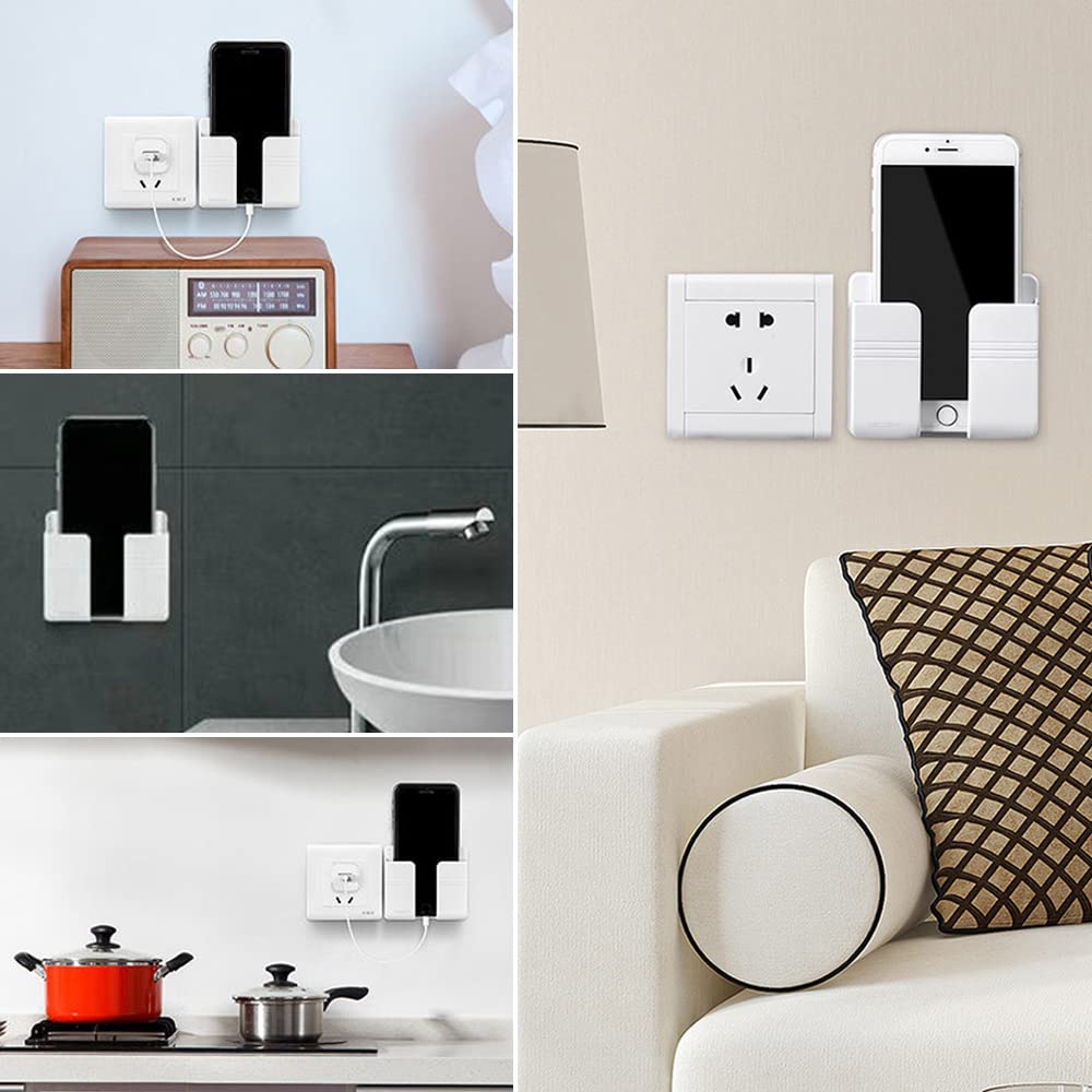 Wall Mount Phone Holder with Self Adhesive - Universal Smartphone Stand for iPhone & Android - Perfect for Shower, Charging & Hands-Free Use