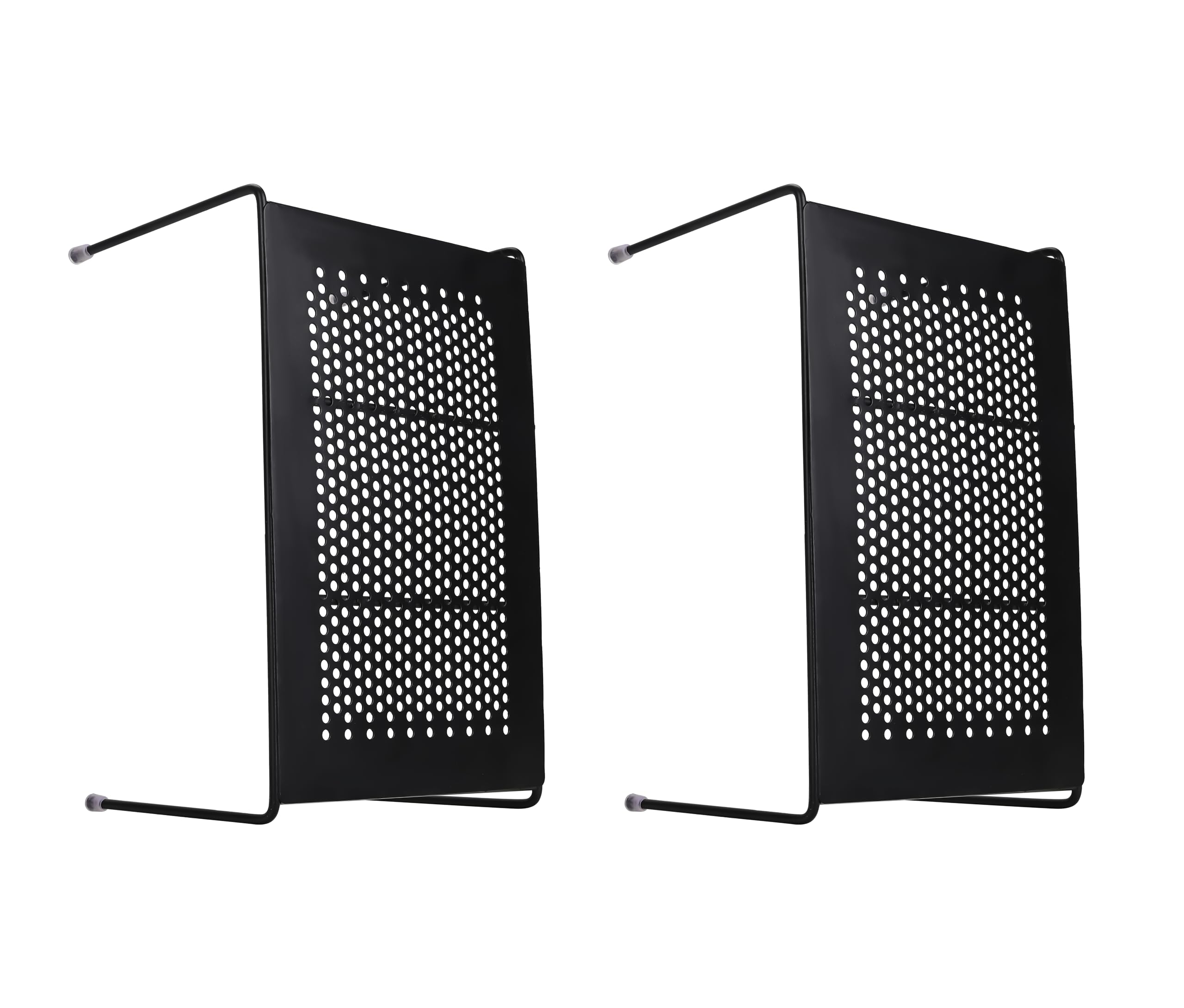 AB99 COLLECTION Metal Kitchen Dish Rack - Space Saving Utensil Organizer & Cookware Storage Stand for Plates, Bowls & Food | 2-Tier Cabinet Shelf for Countertop | Perfect for Small Kitchens & Apartment Living (Black, Pack of 1)