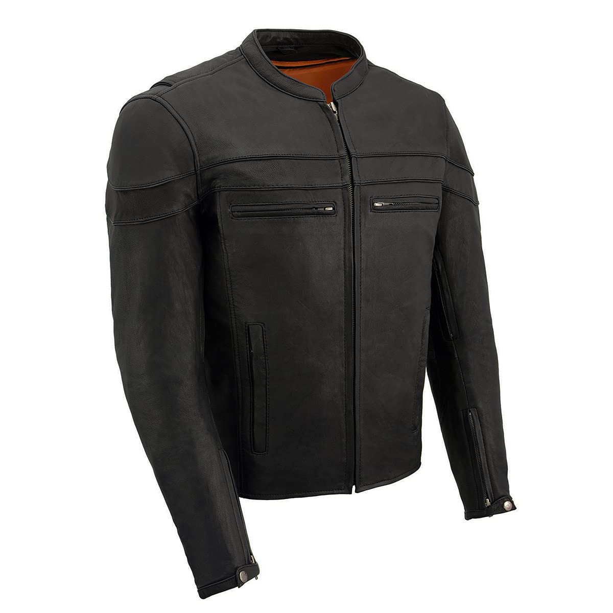 Milwaukee Leather MLM1525 Men's Crossover Black Lightweight Motorcycle Jacket - Perfect for Riding, Commuting & Outdoor Adventures